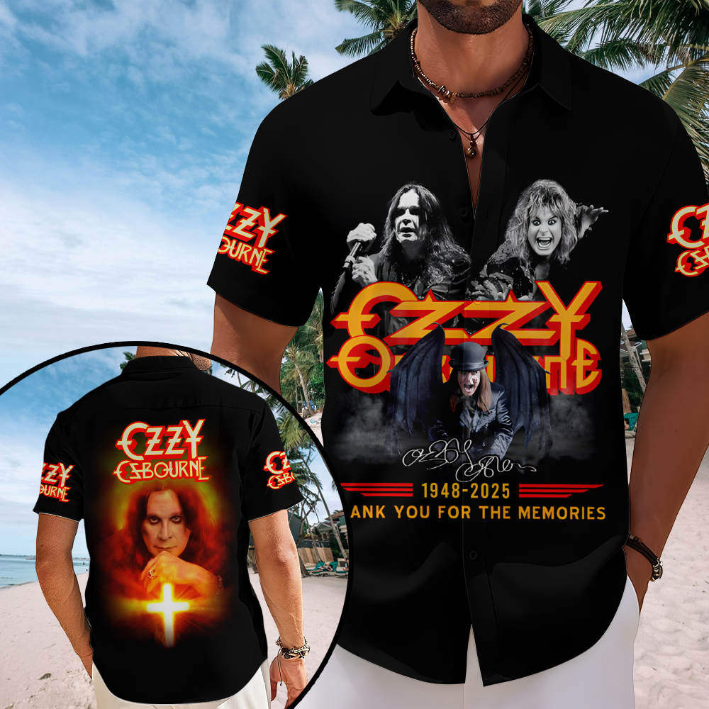 Ozzy Osbourne Short Sleeve Button Down Shirt