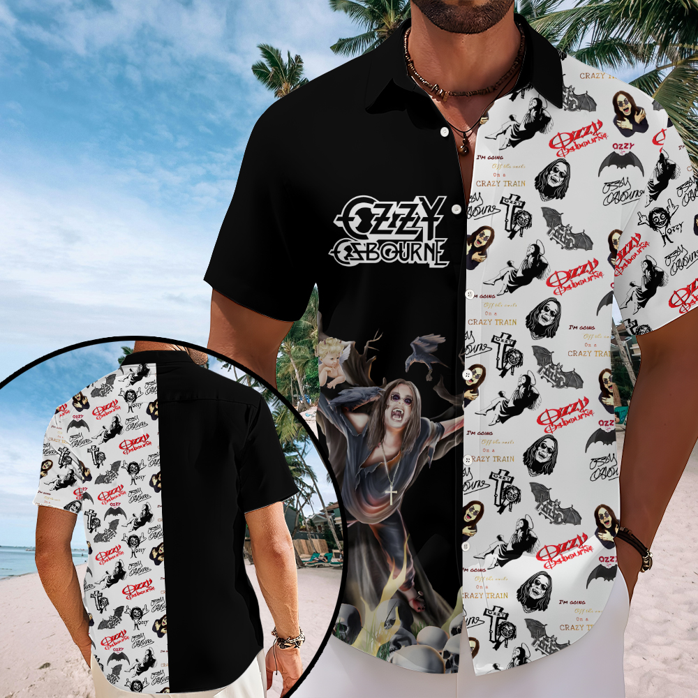 Ozzy Osbourne Short Sleeve Button Down Shirt