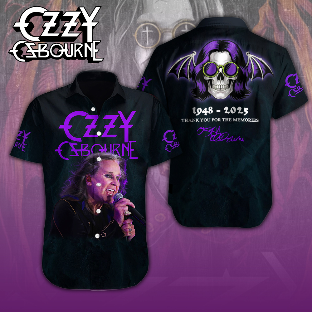Ozzy Osbourne Short Sleeve Button Down Shirt