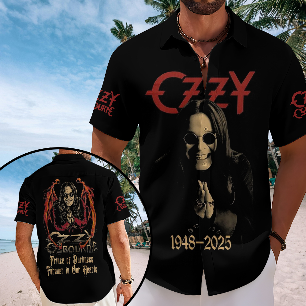 Ozzy Osbourne Short Sleeve Button Down Shirt