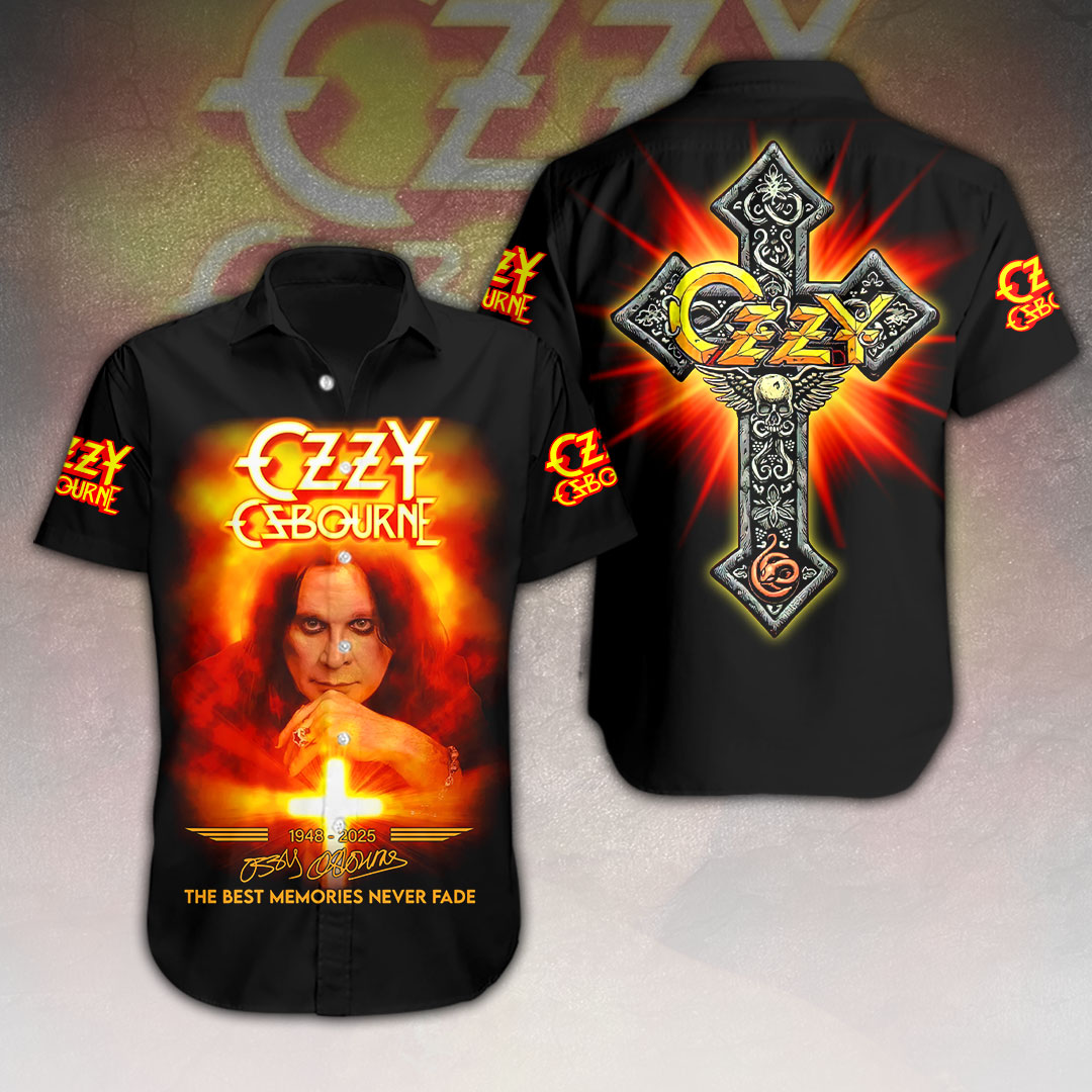 Black Sabbath X Ozzy Osbourne Short Sleeve Button Down Shirt
