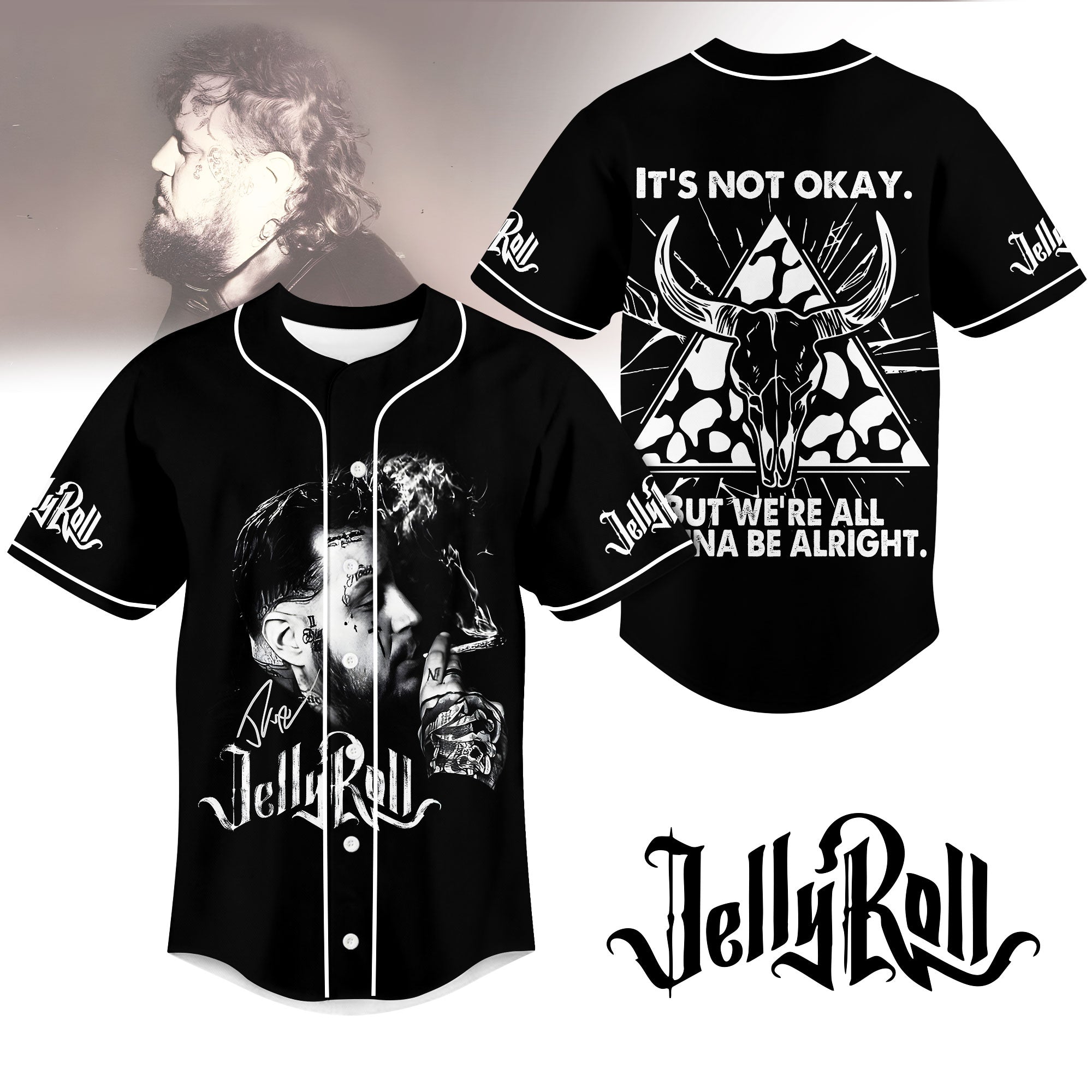 Jelly Roll I Am Not Okay Personalized Baseball Jersey For Fans