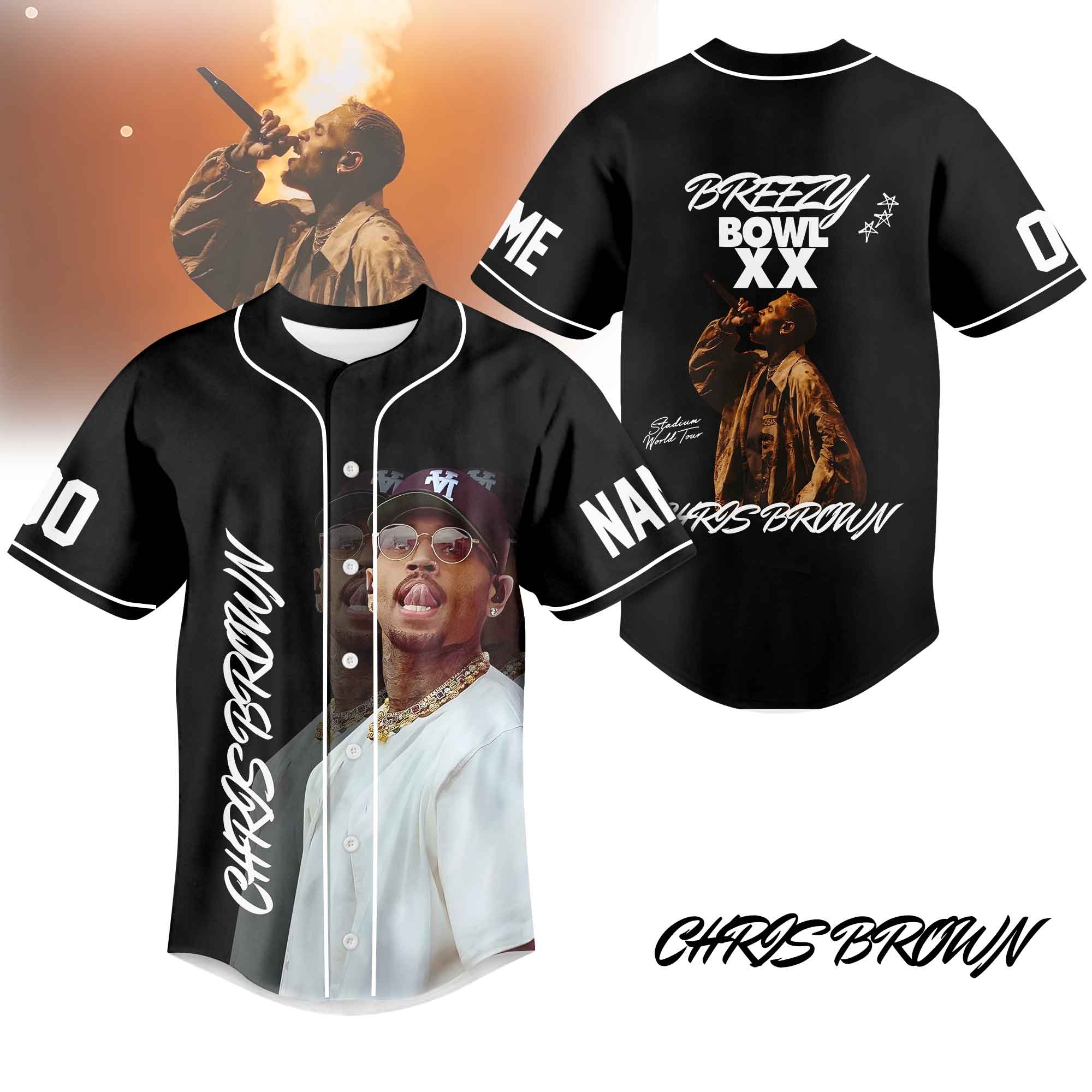 Chris Brown X Breezy Bowl Xx Personalized Baseball Jersey For Fans