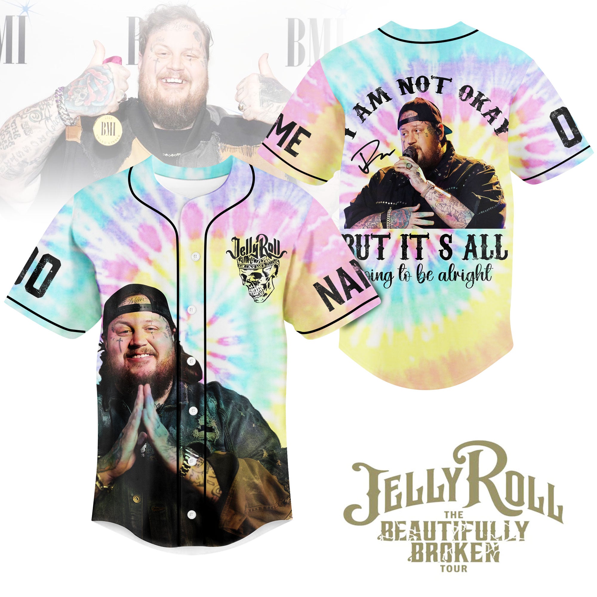Jelly Roll I Am Not Okay Personalized Baseball Jersey For Fans