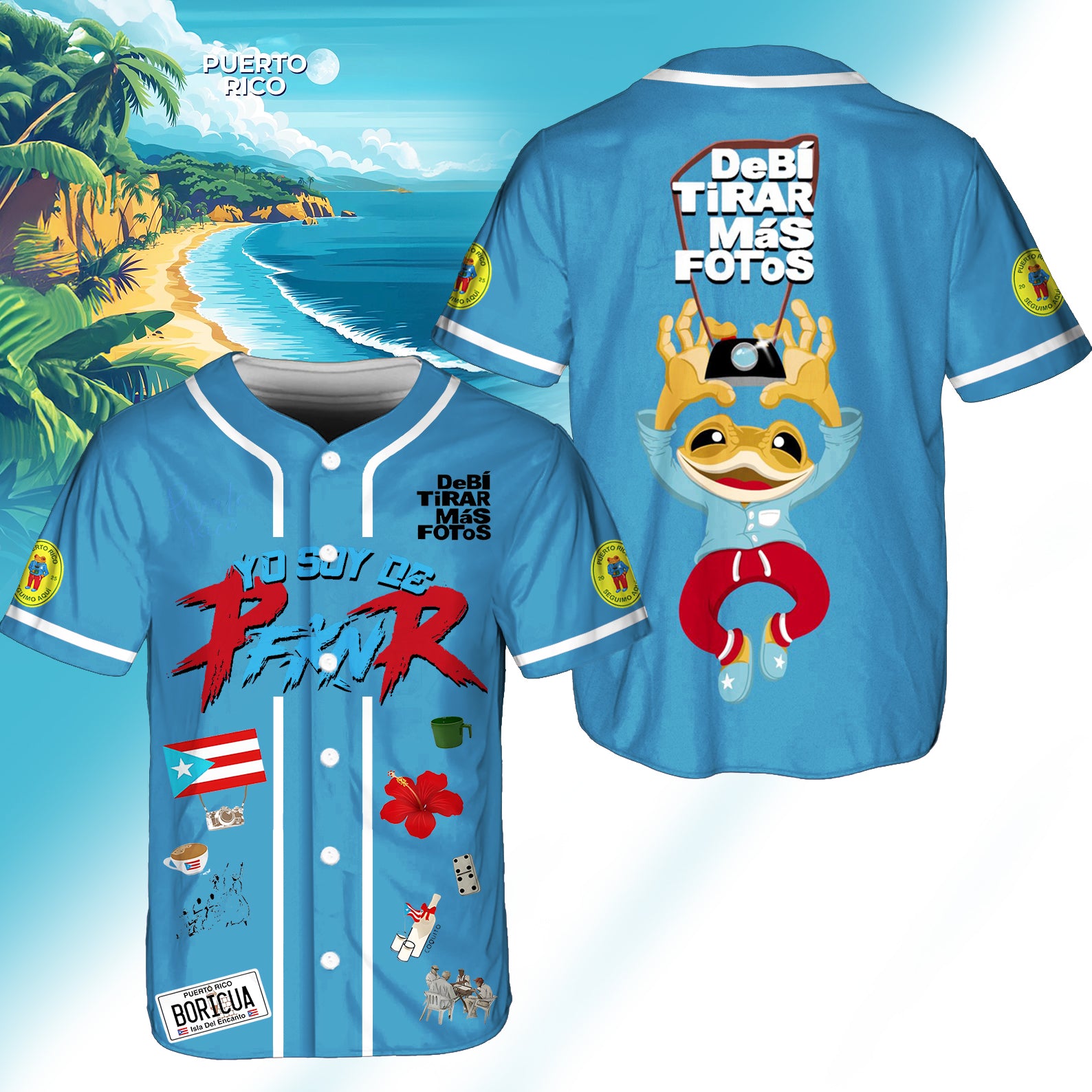 Bad Bunny Dtmf Puerto Rico Personalized Baseball Jersey For Fans