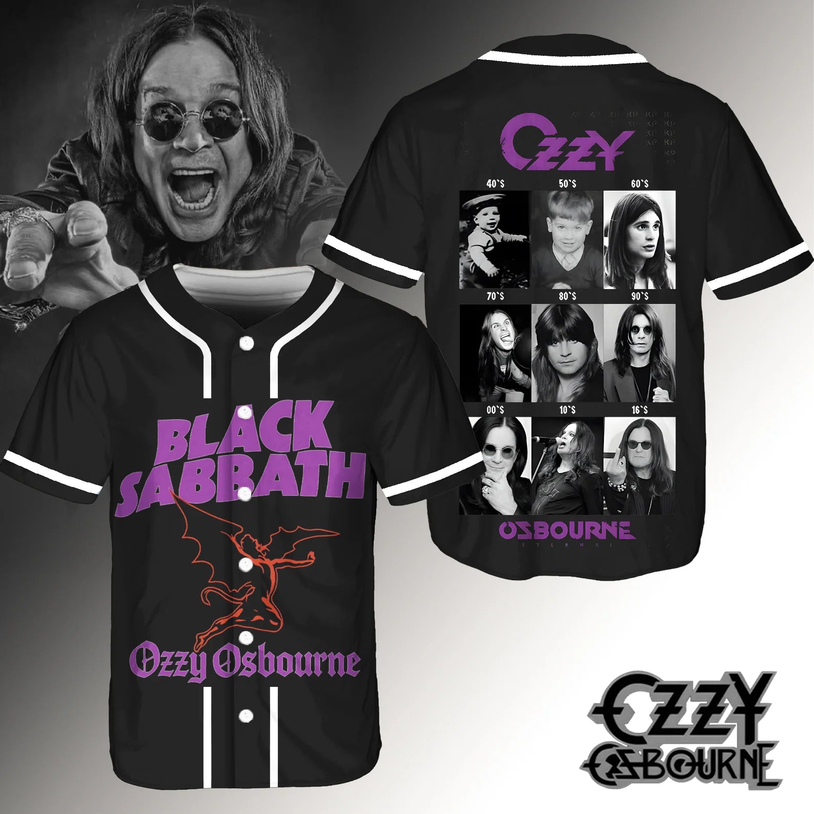Ozzy Osbourne Black Sabbath Personalized Baseball Jersey For Fans