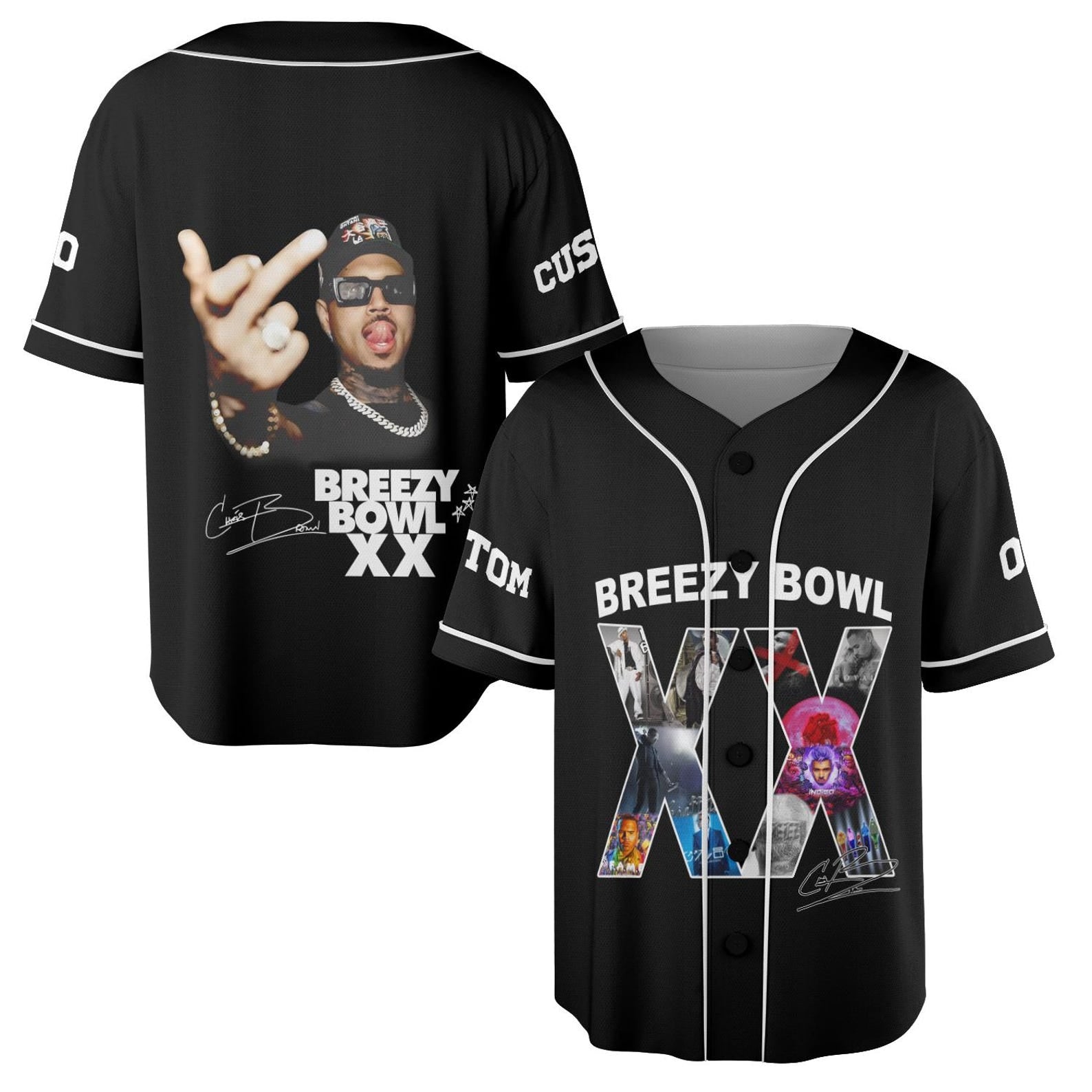 Chris Brown X Breezy Bowl Xx Personalized Baseball Jersey For Fans