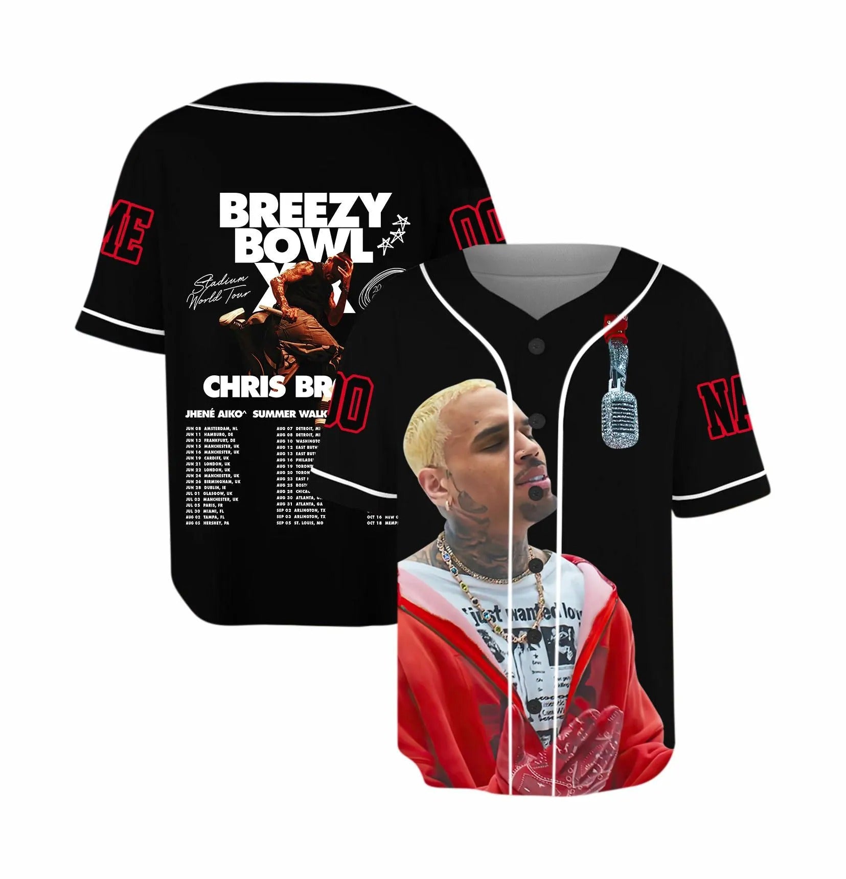 Chris Brown X Breezy Bowl Xx Personalized Baseball Jersey For Fans