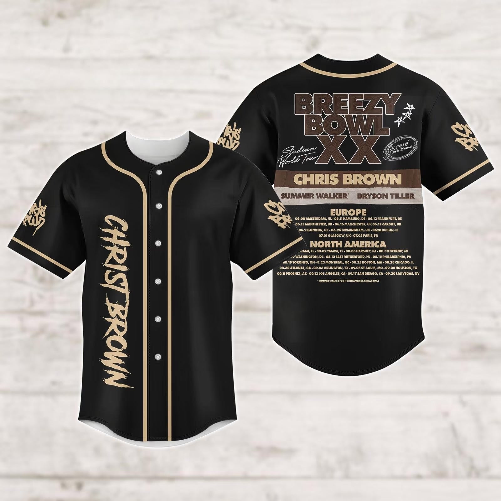 Chris Brown X Breezy Bowl Xx Personalized Baseball Jersey For Fans