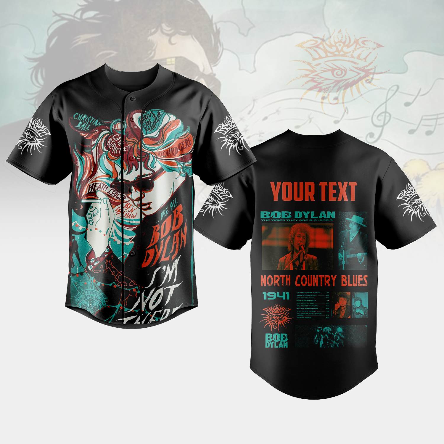 Bob Dylan Music Personalized Baseball Jersey For Fans