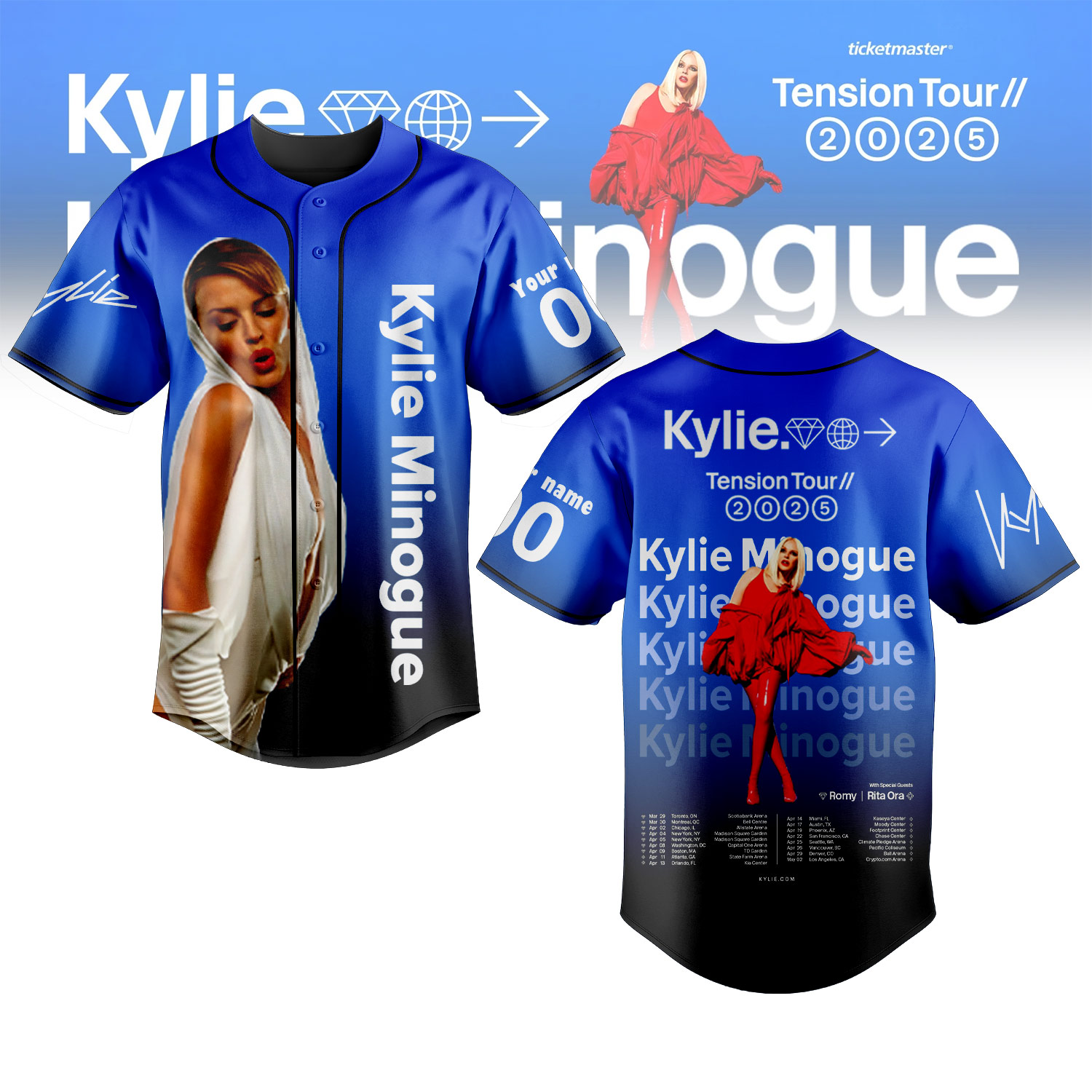 Kylie Minogue Personalized Baseball Jersey Gift For Fans