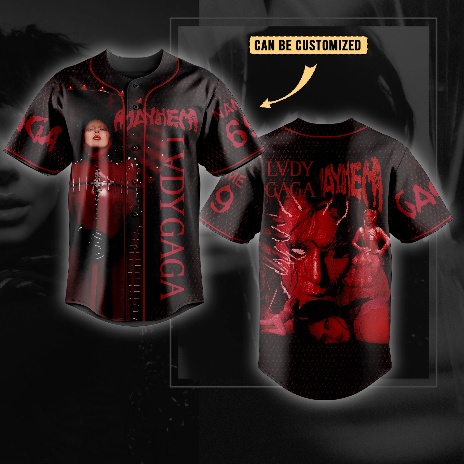 Lady Gaga Music Personalized Baseball Jersey For Fans