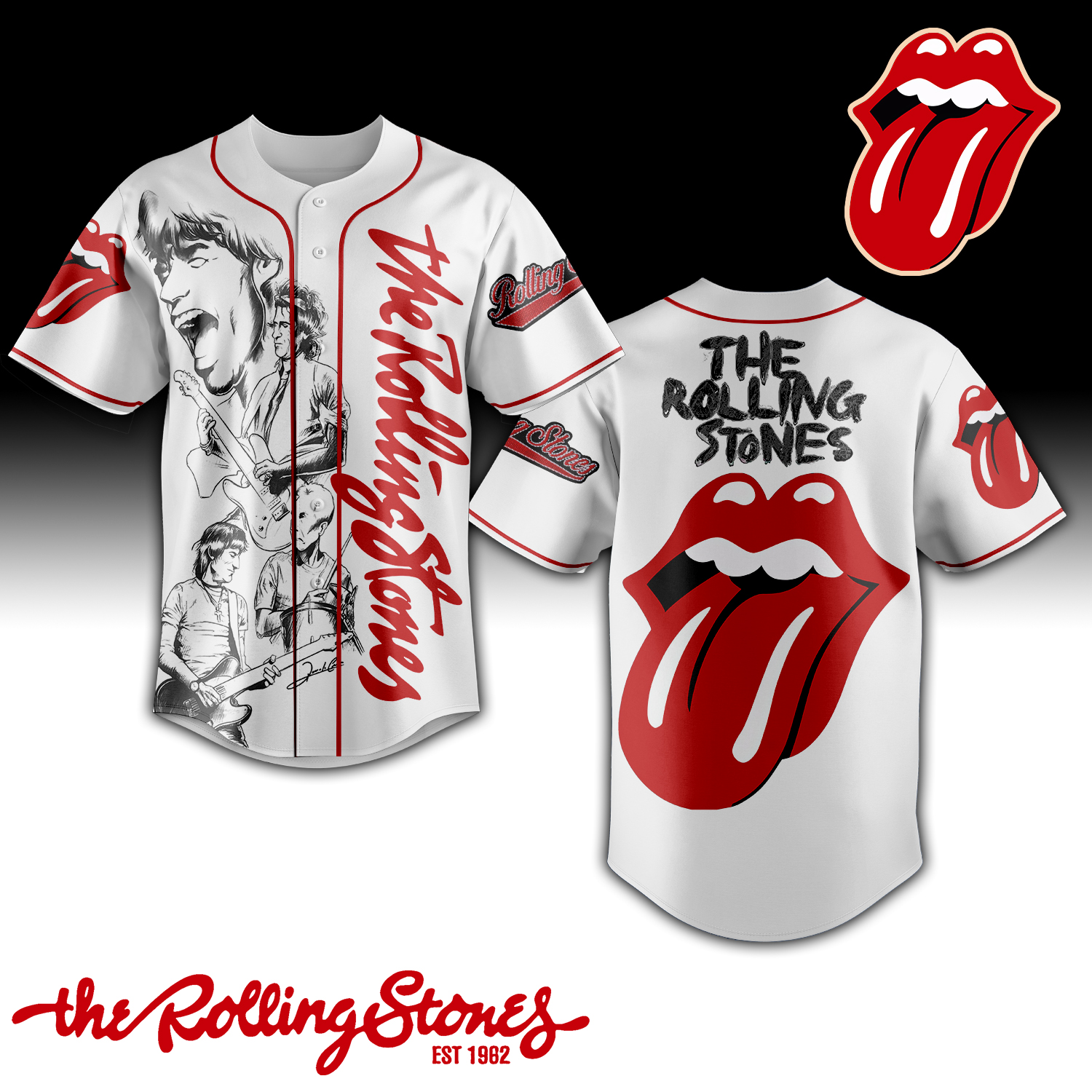 The Rolling Stones Baseball Jersey For Fans