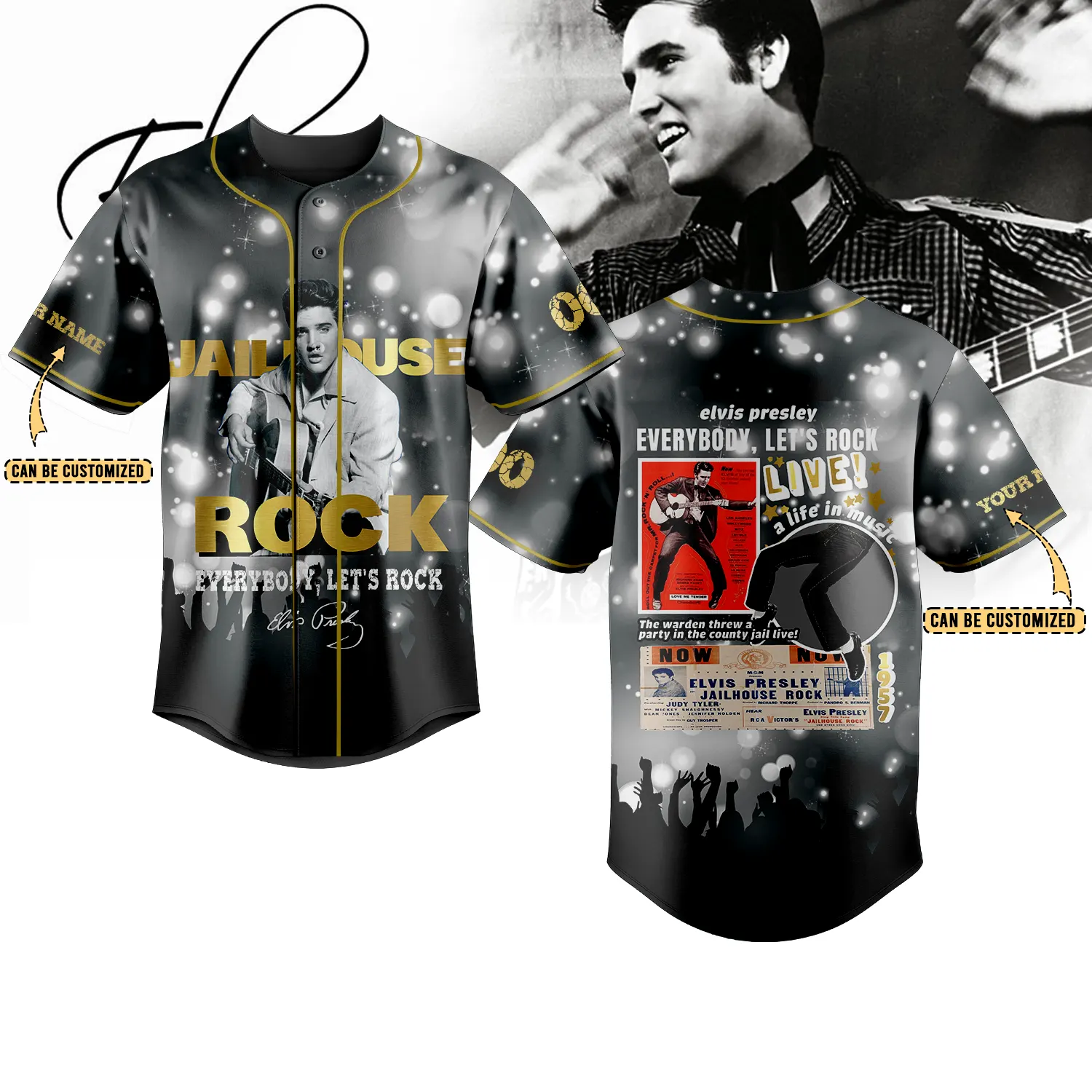 Elvis Presley Personalized Baseball Jersey Gift For Fans