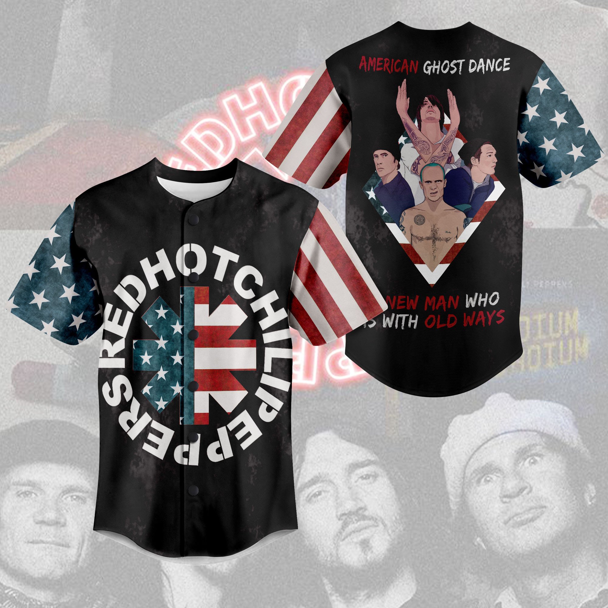 Red Hot Chili Peppers Baseball Jersey For Fans