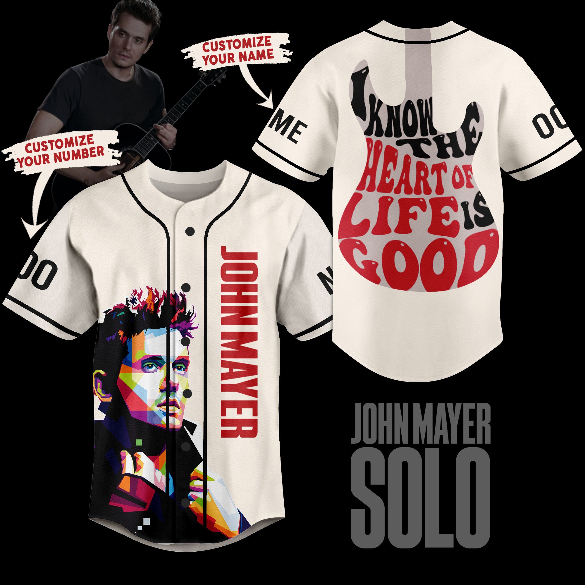 John Mayer Baseball Jersey For Fans