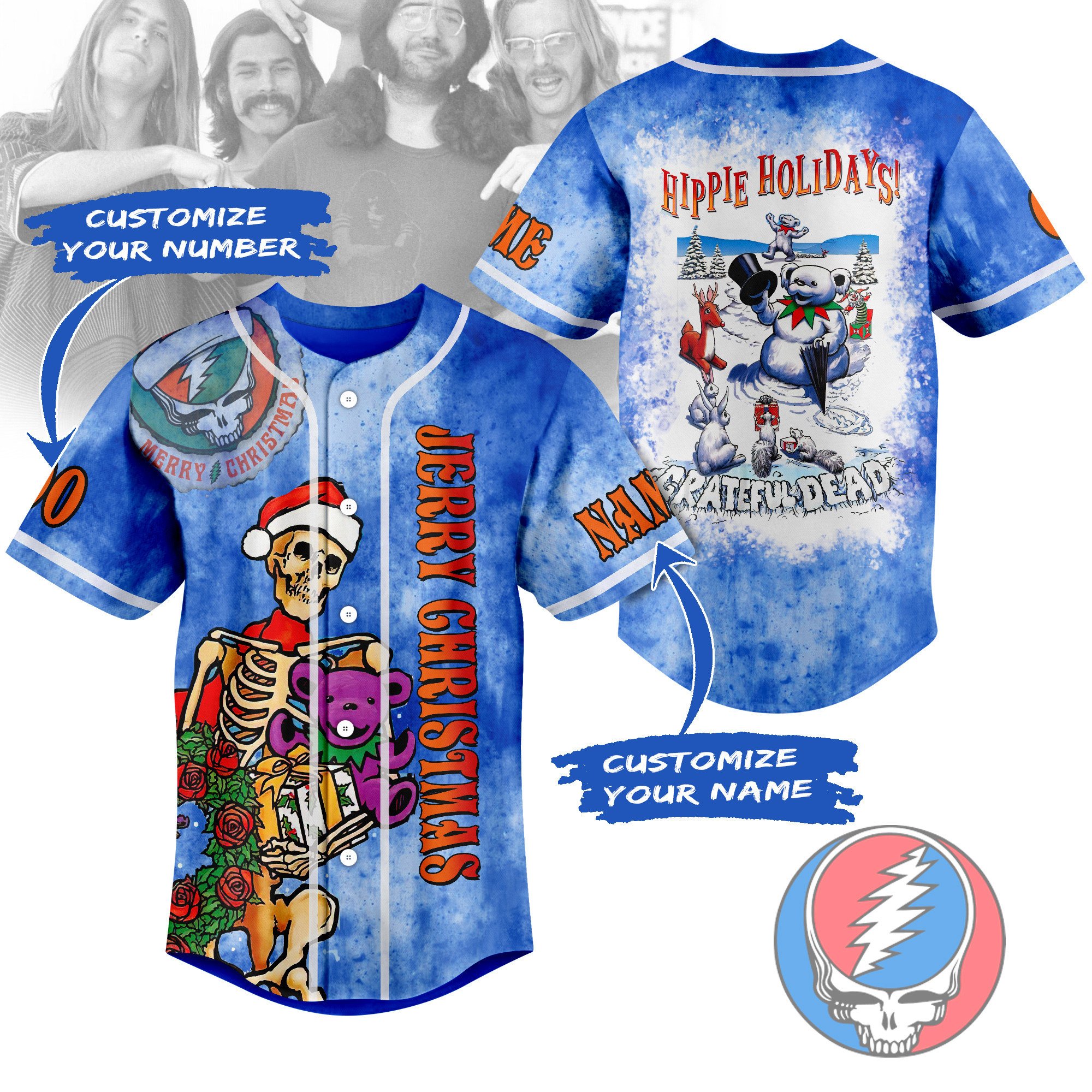Grateful Dead Baseball Jersey For Fans