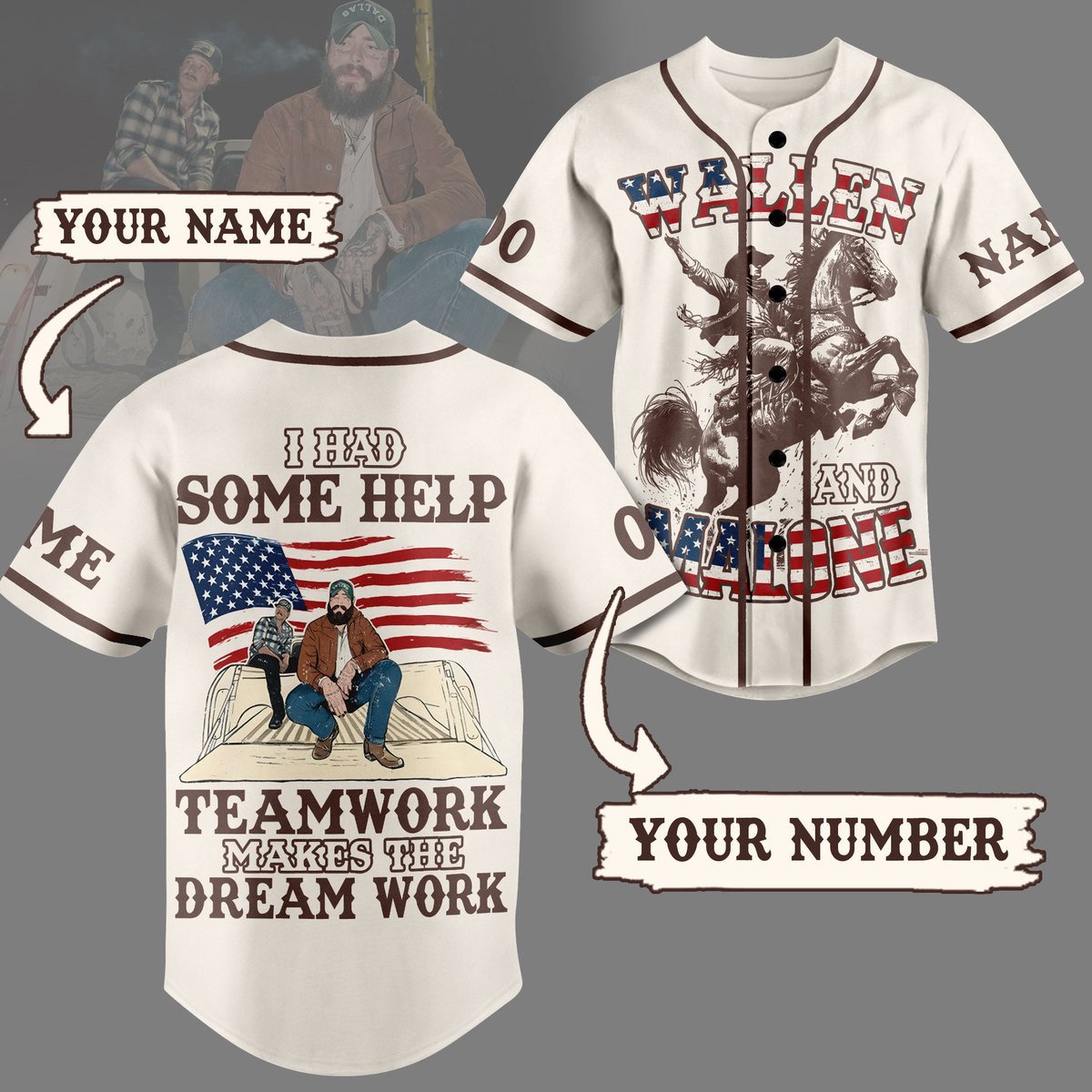 Post Malone Baseball Jersey For Fans