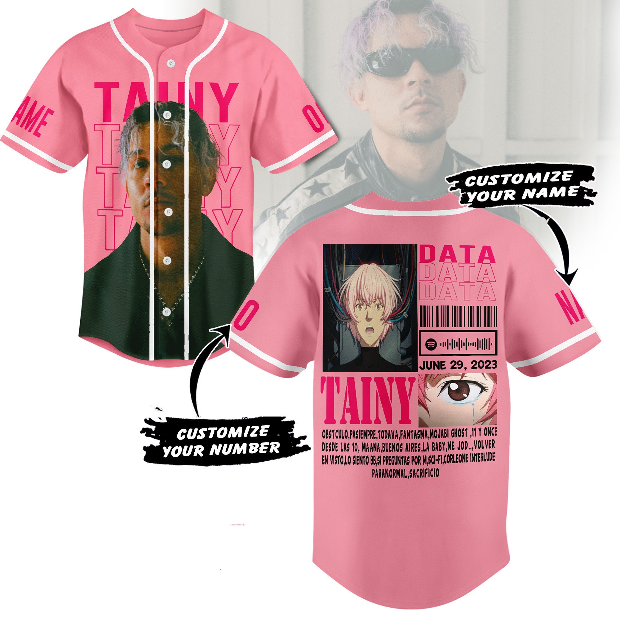 Tainy Baseball Jersey For Fans