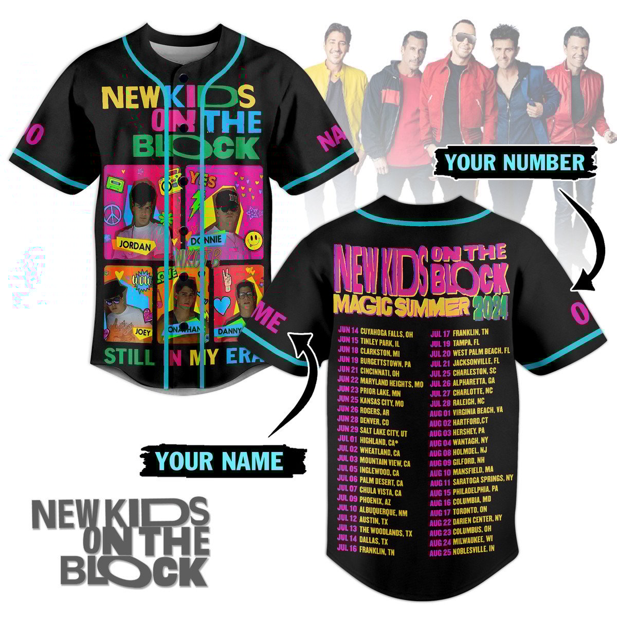 New Kids On The Block Baseball Jersey For Fans
