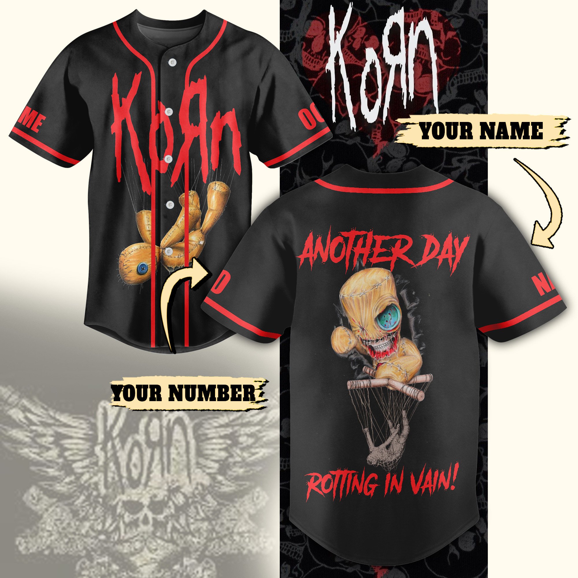 Korn Baseball Jersey For Fans