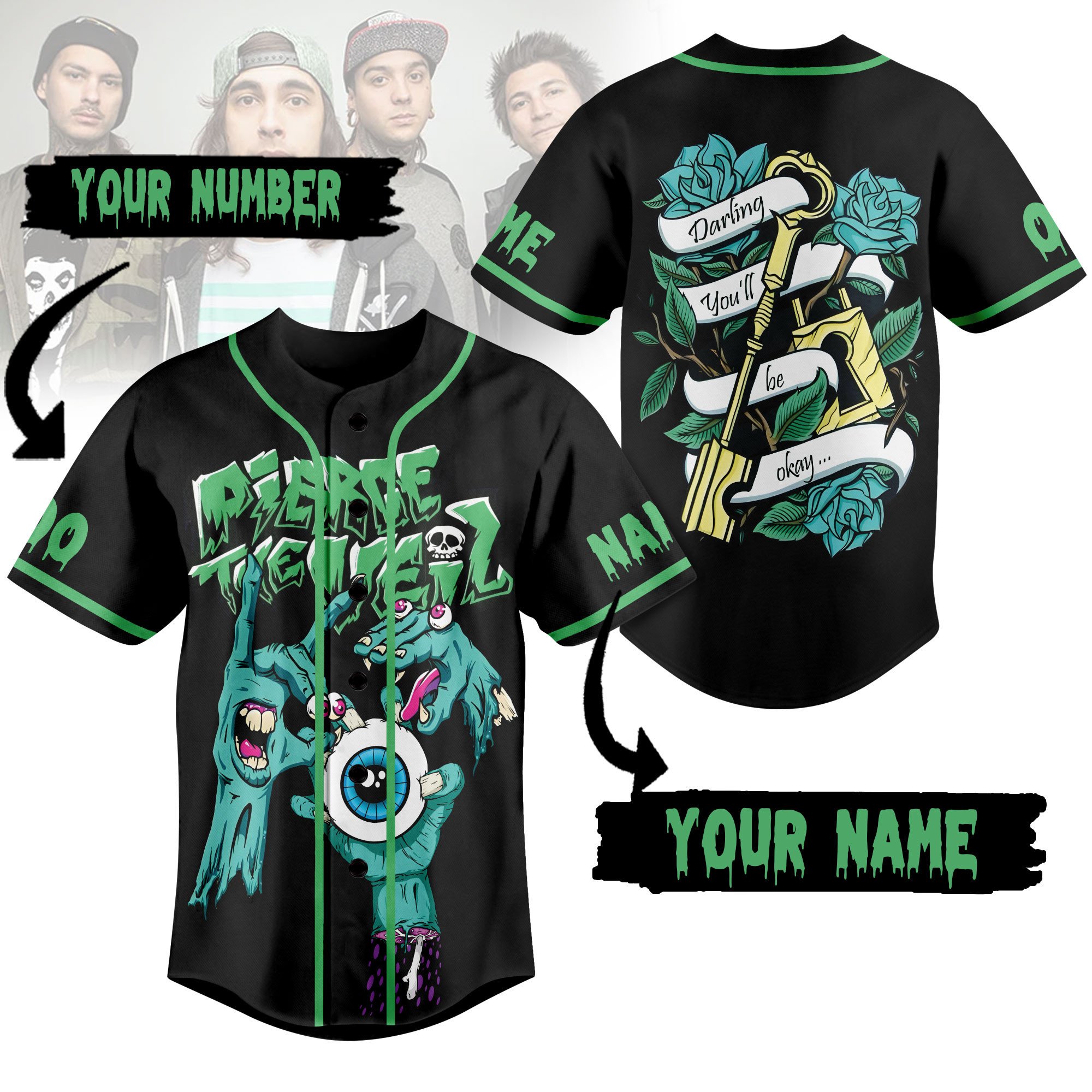 Pierce The Veil Baseball Jersey For Fans