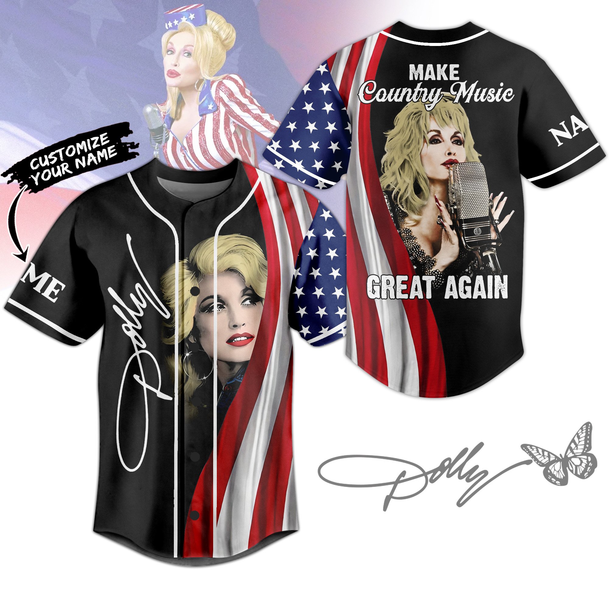 Dolly Parton Baseball Jersey For Fans