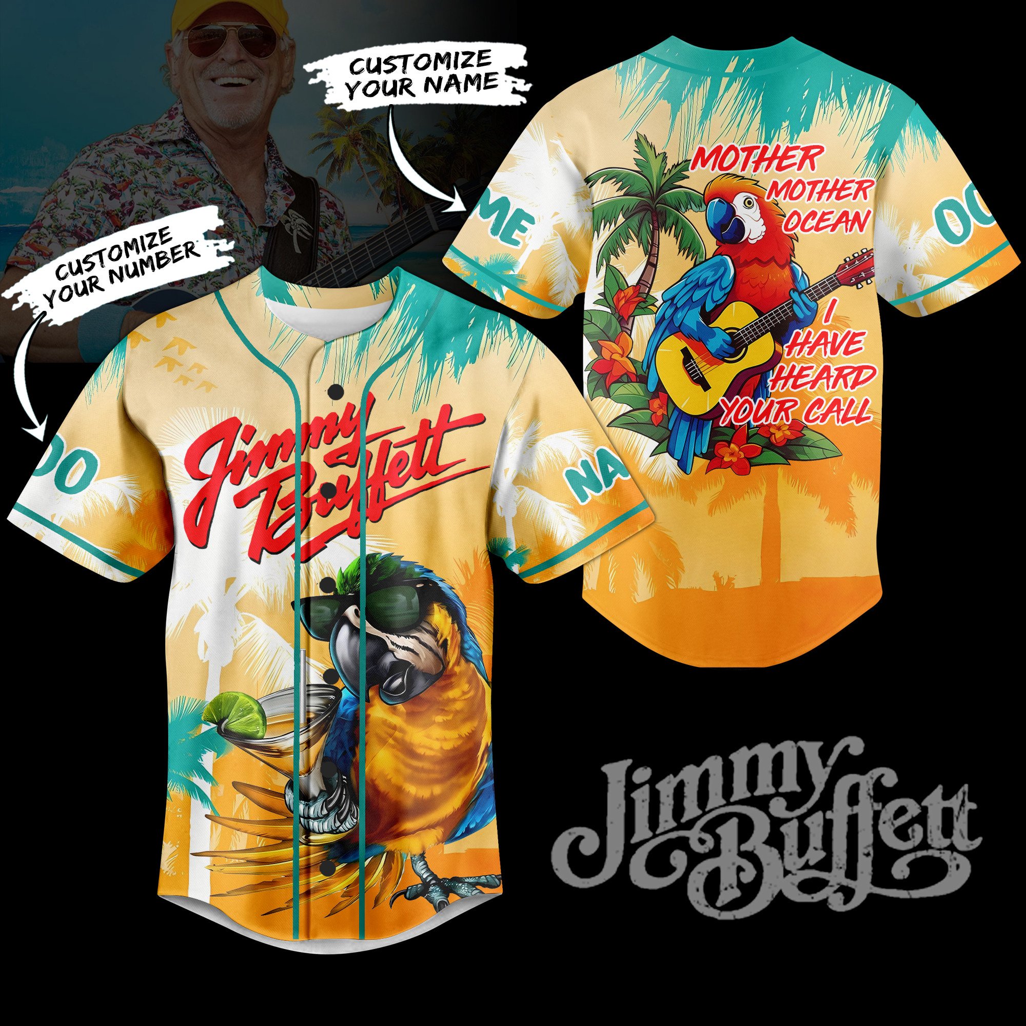 Jimmy Buffett Baseball Jersey For Fans