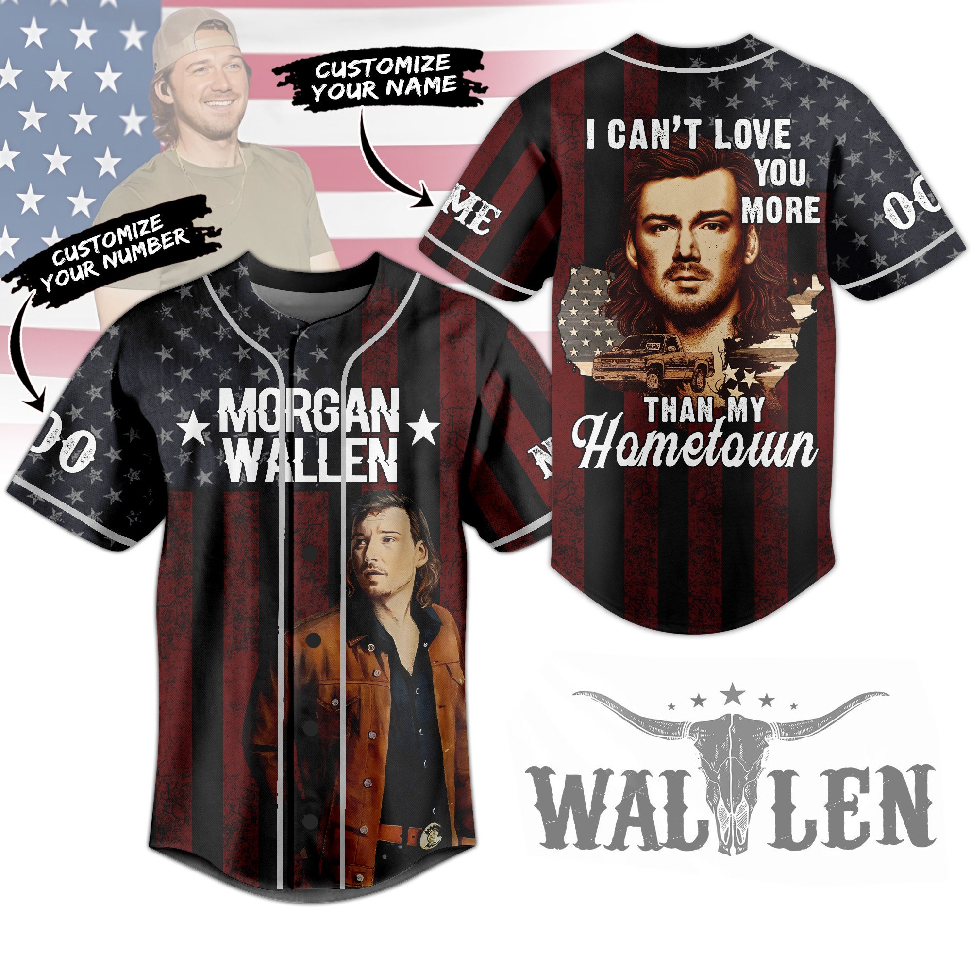 Morgan Wallen Baseball Jersey For Fans
