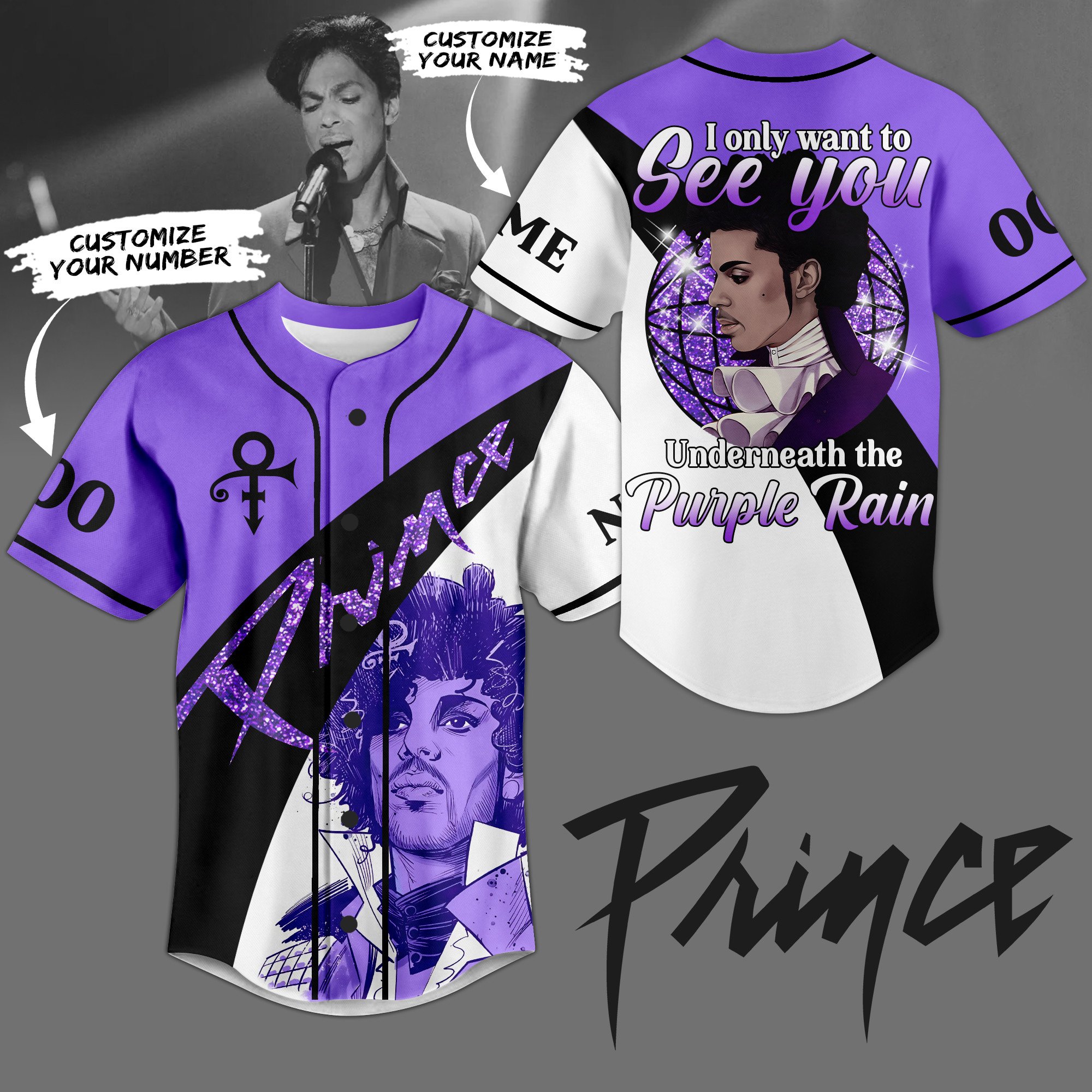 Prince Baseball Jersey For Fans