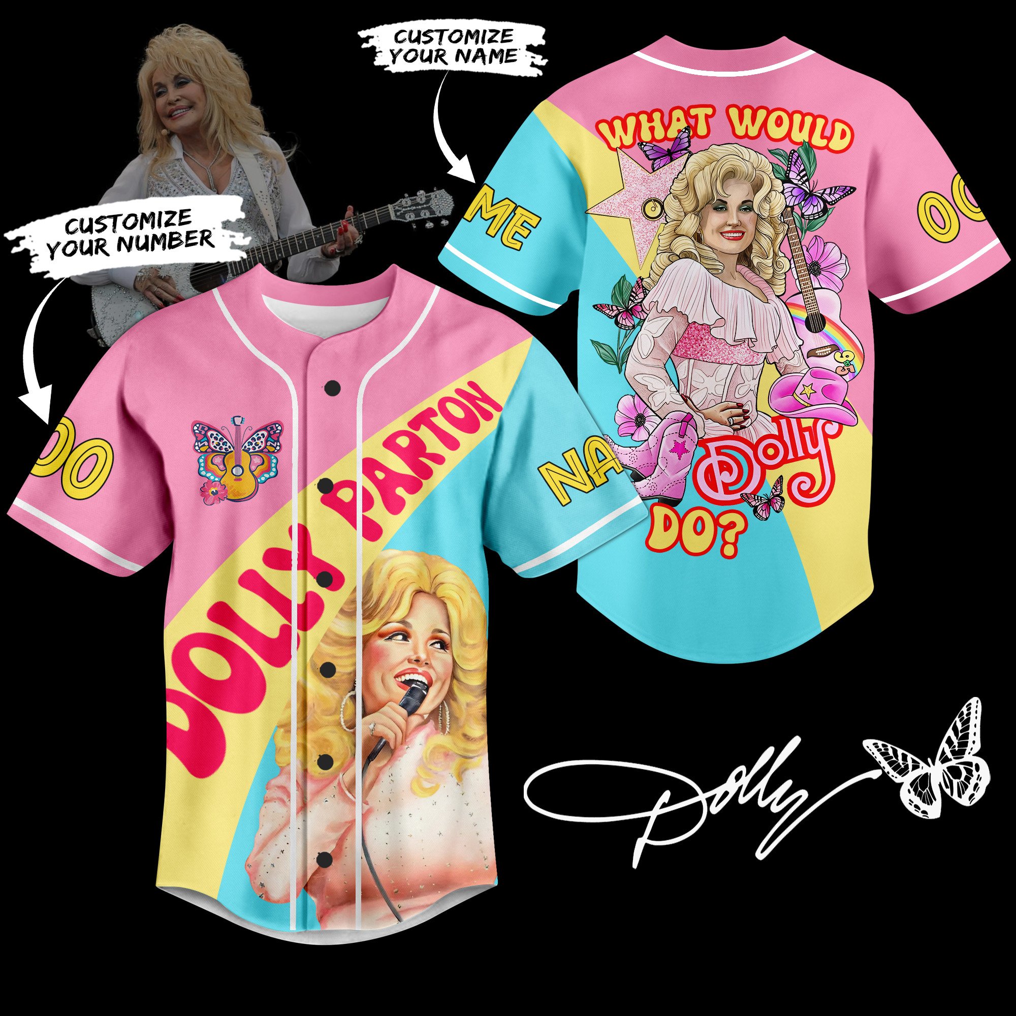 Dolly Parton Baseball Jersey For Fans