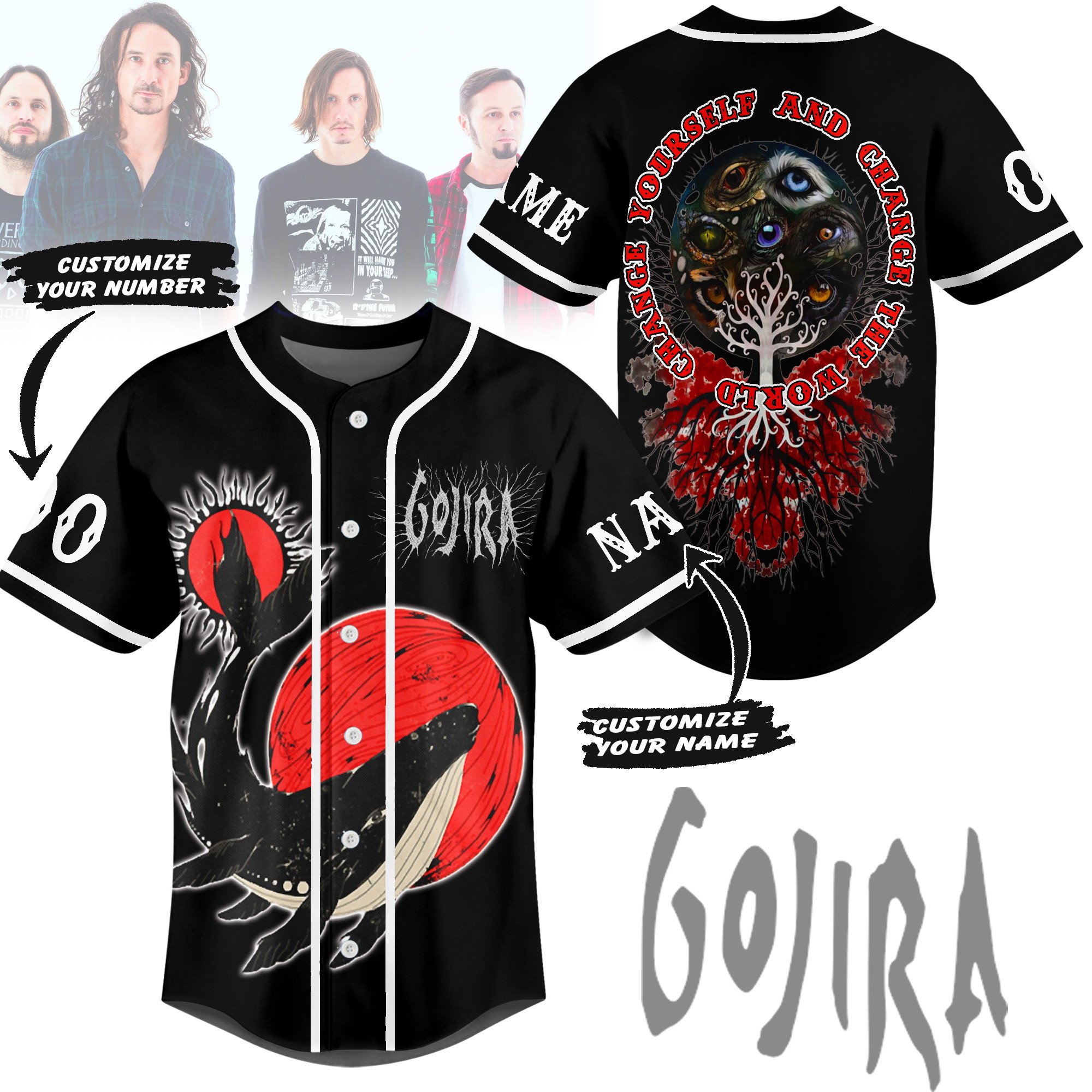 Gojira Baseball Jersey For Fans