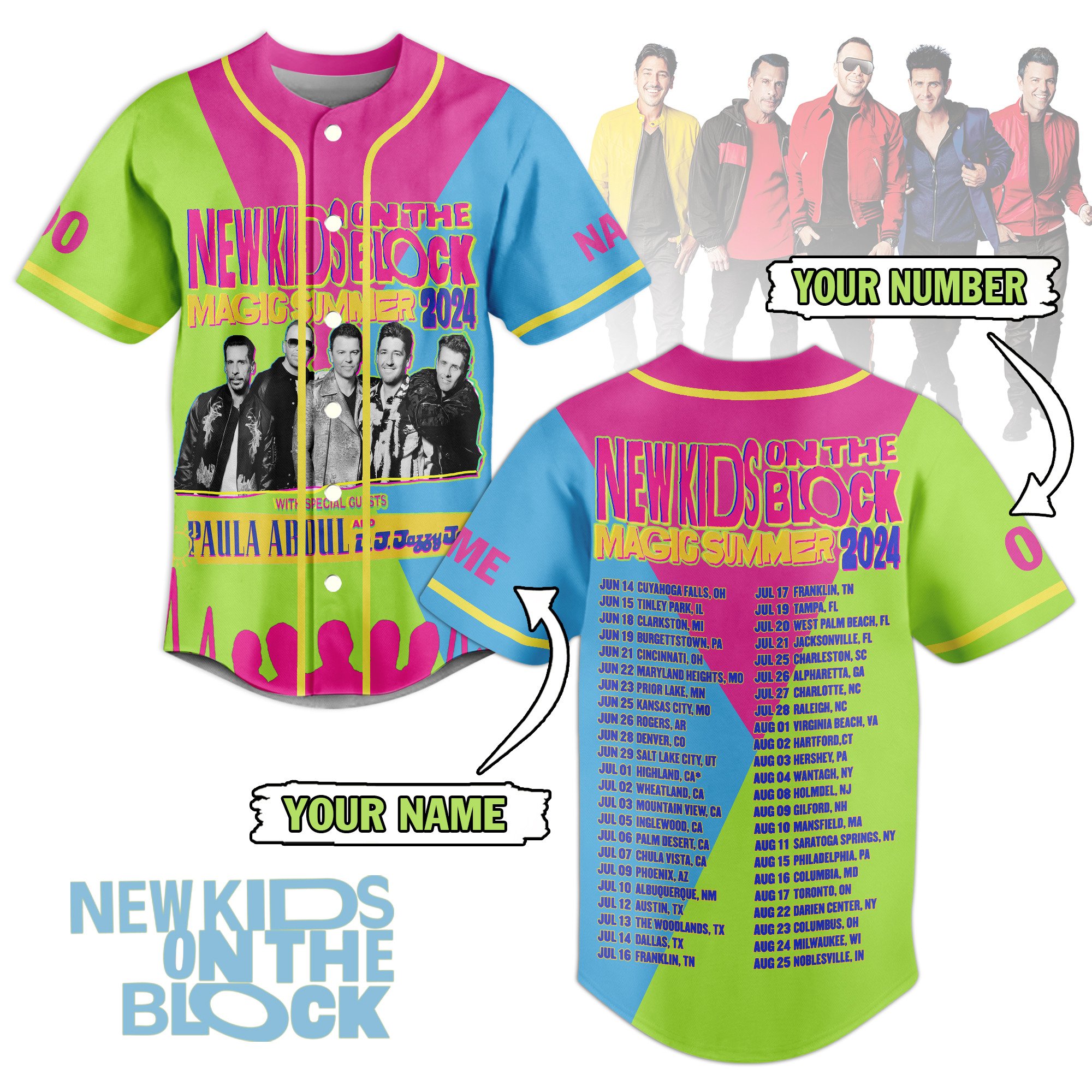 New Kids On The Block Baseball Jersey For Fans