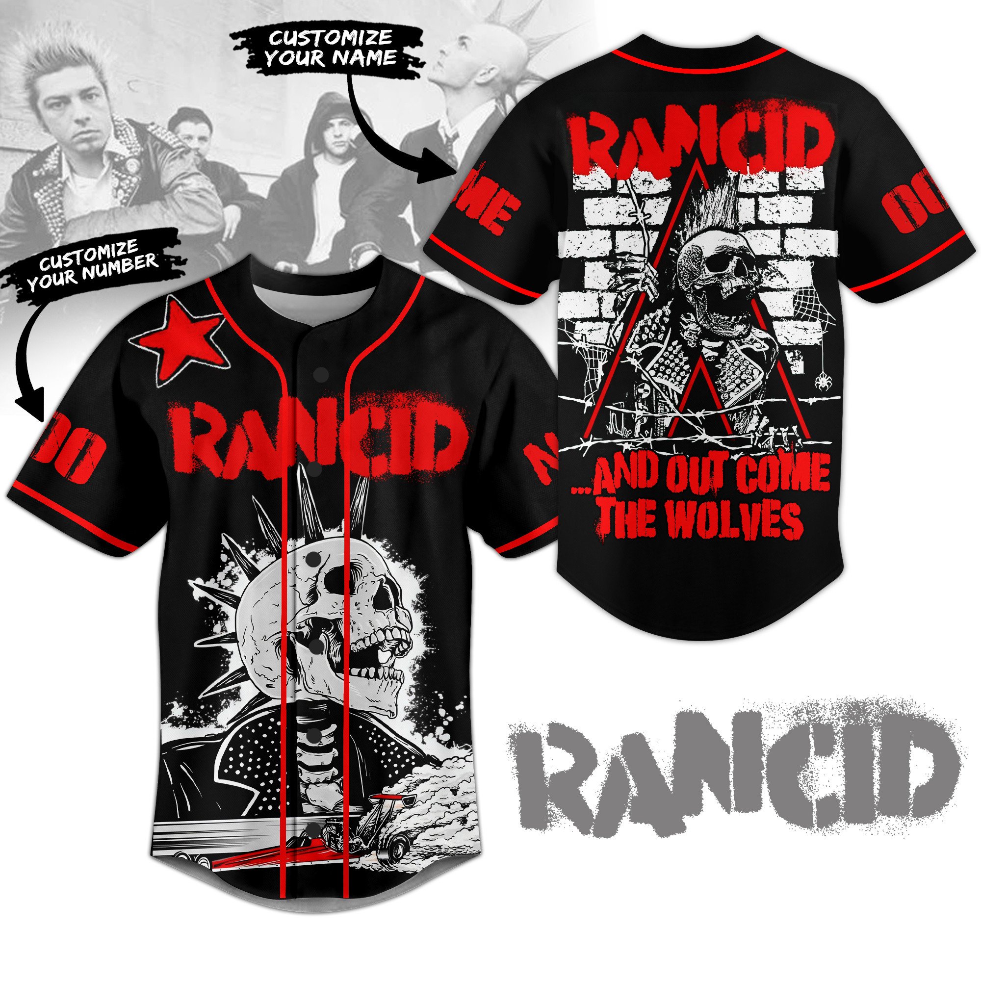 Rancid Baseball Jersey For Fans