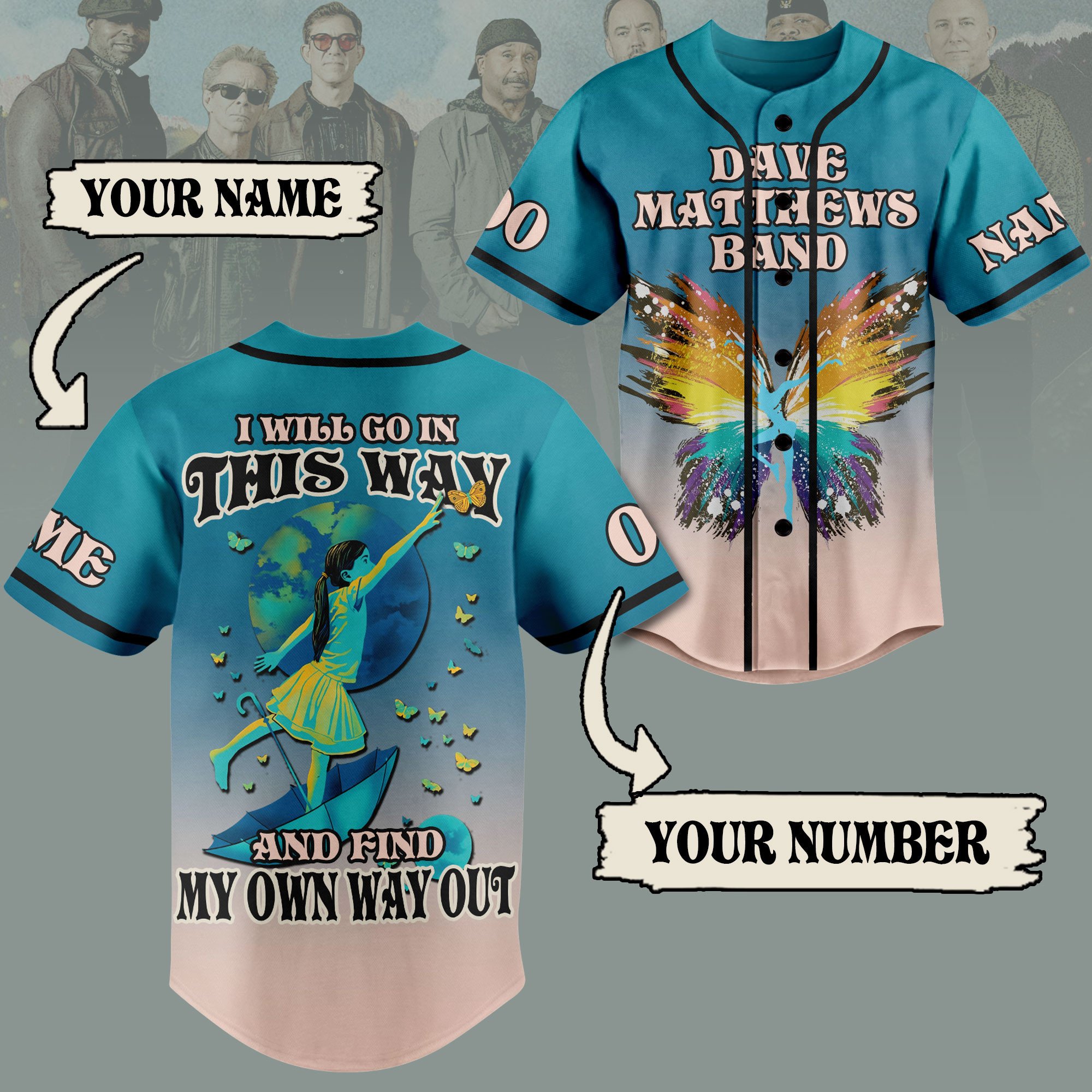Dave Matthews Band Baseball Jersey For Fans