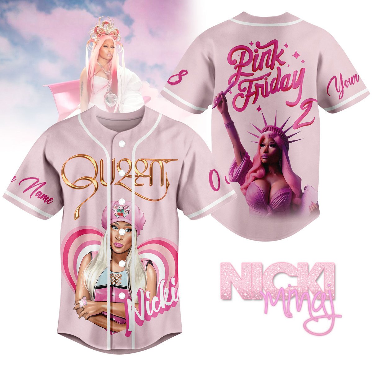 Nicki Minaj Baseball Jersey For Fans