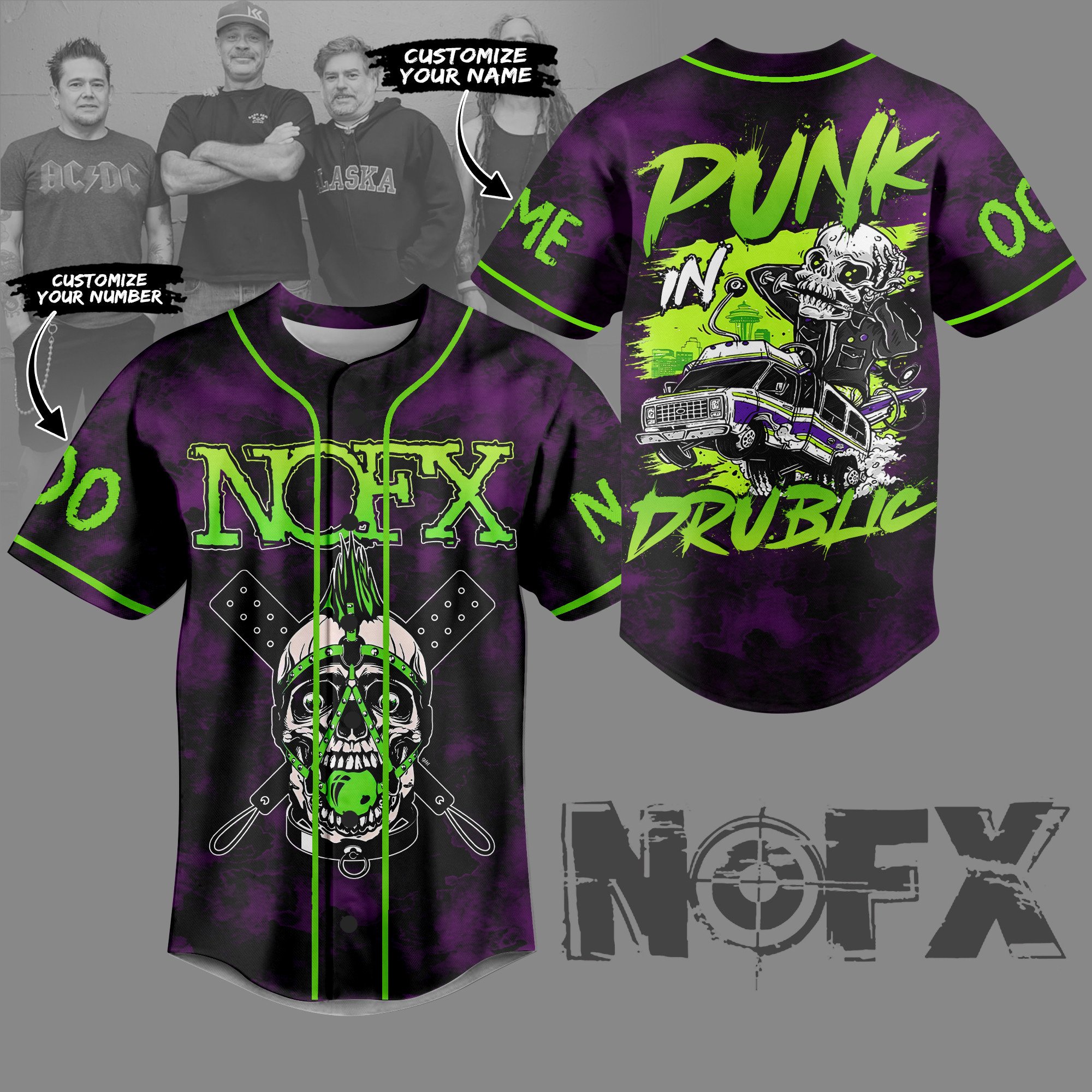 Nofx ?Punk In Drublic Baseball Jersey For Fans