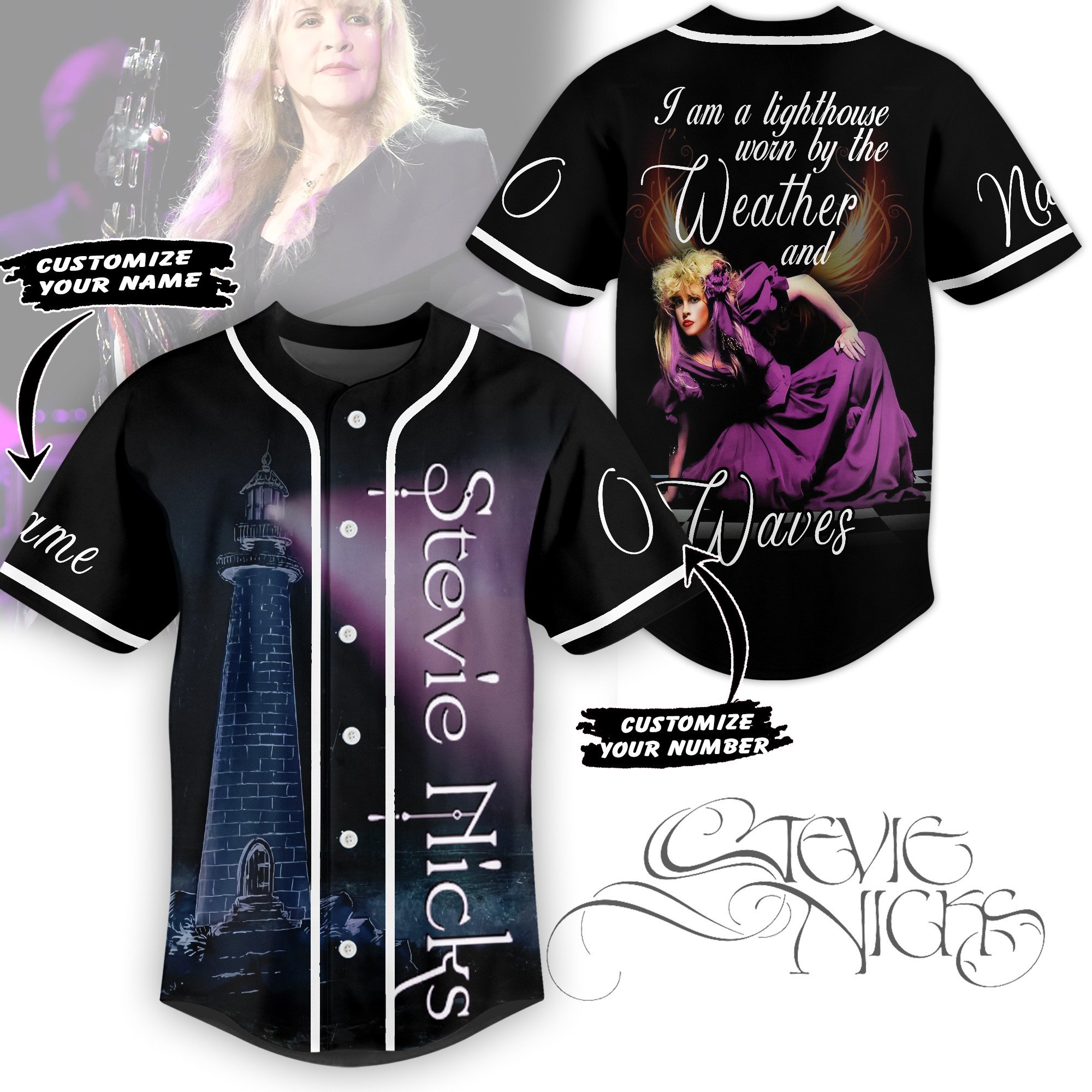 Stephanie Lynn Nicks Baseball Jersey For Fans