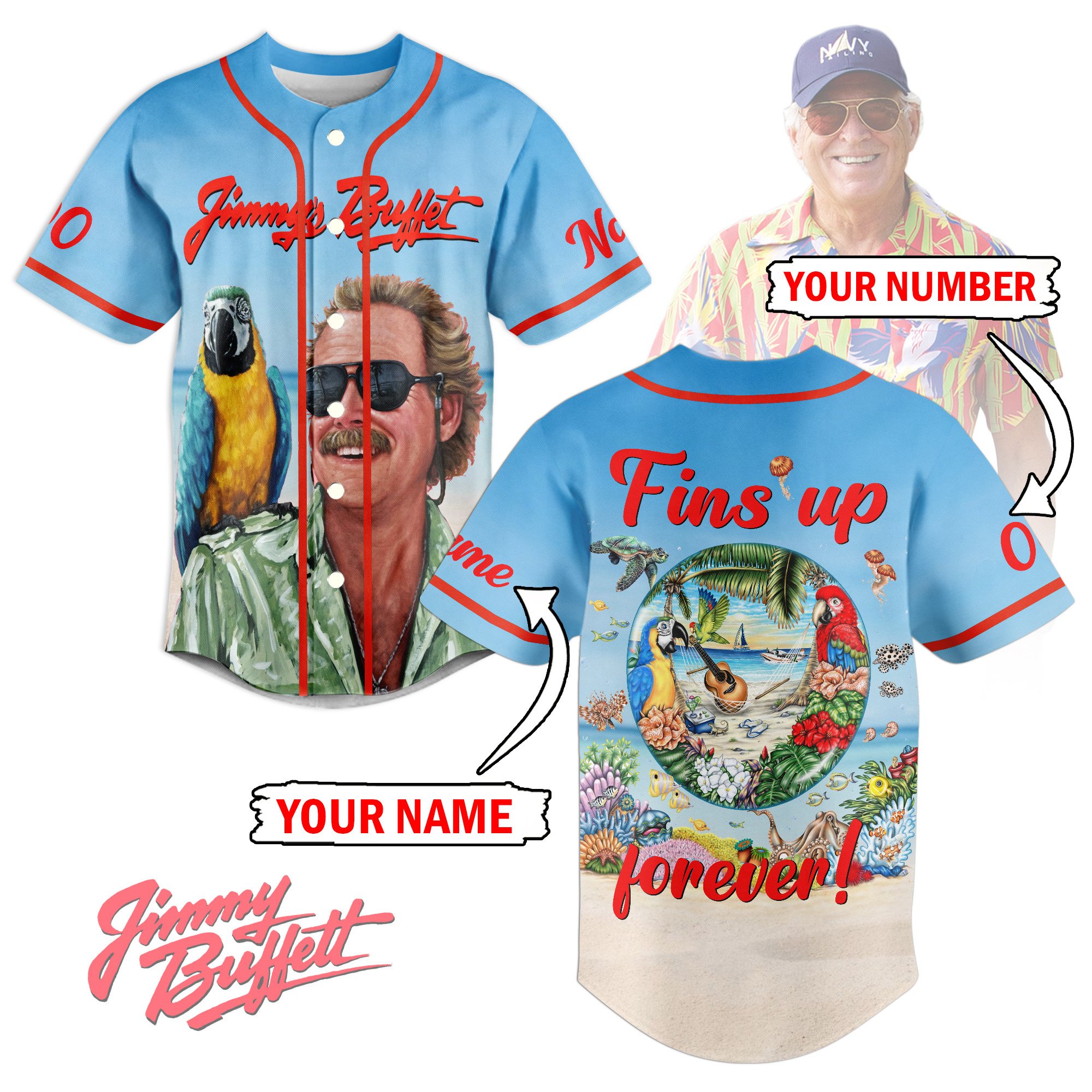 Jimmy Buffett Baseball Jersey For Fans