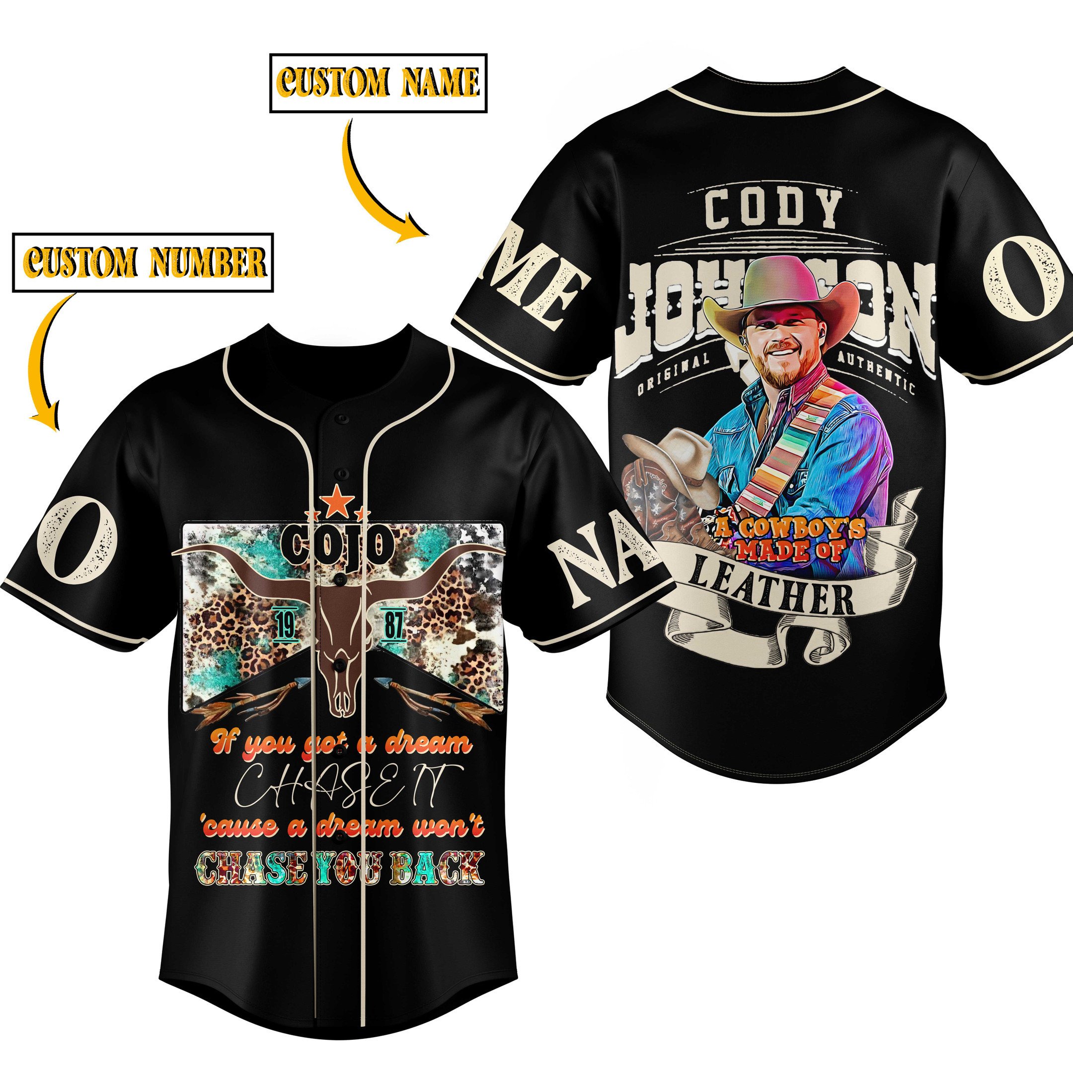 Cody Johnson Baseball Jersey For Fans