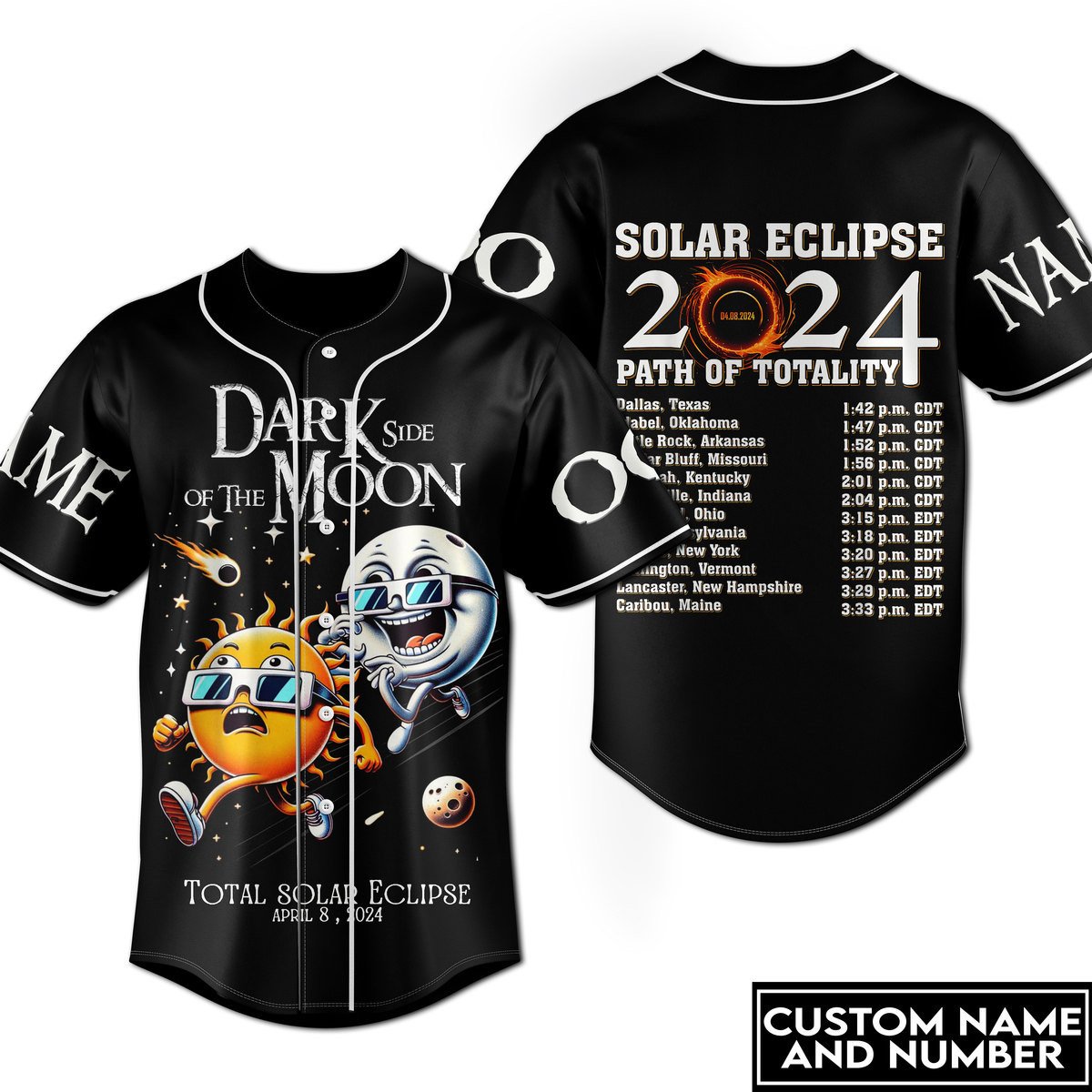 The Dark Side Of The Moon Baseball Jersey For Fans