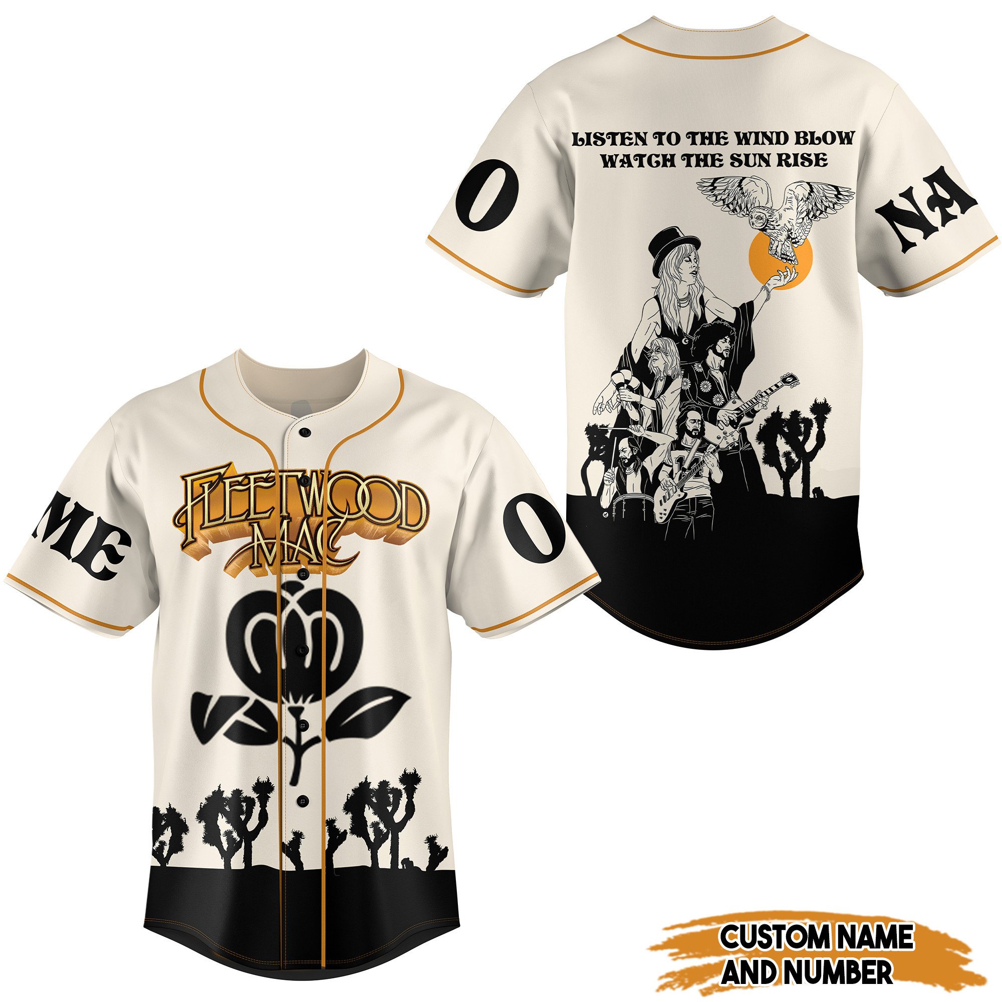 Fleetwood Mac Baseball Jersey For Fans