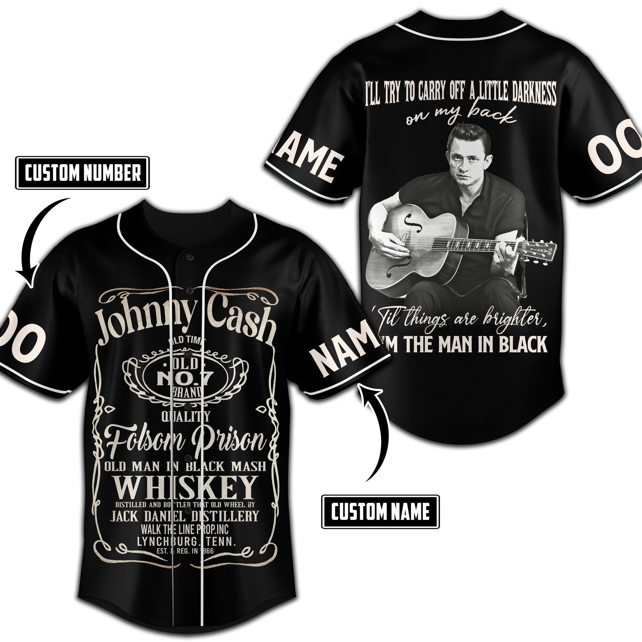 Johnny Cash Baseball Jersey For Fans