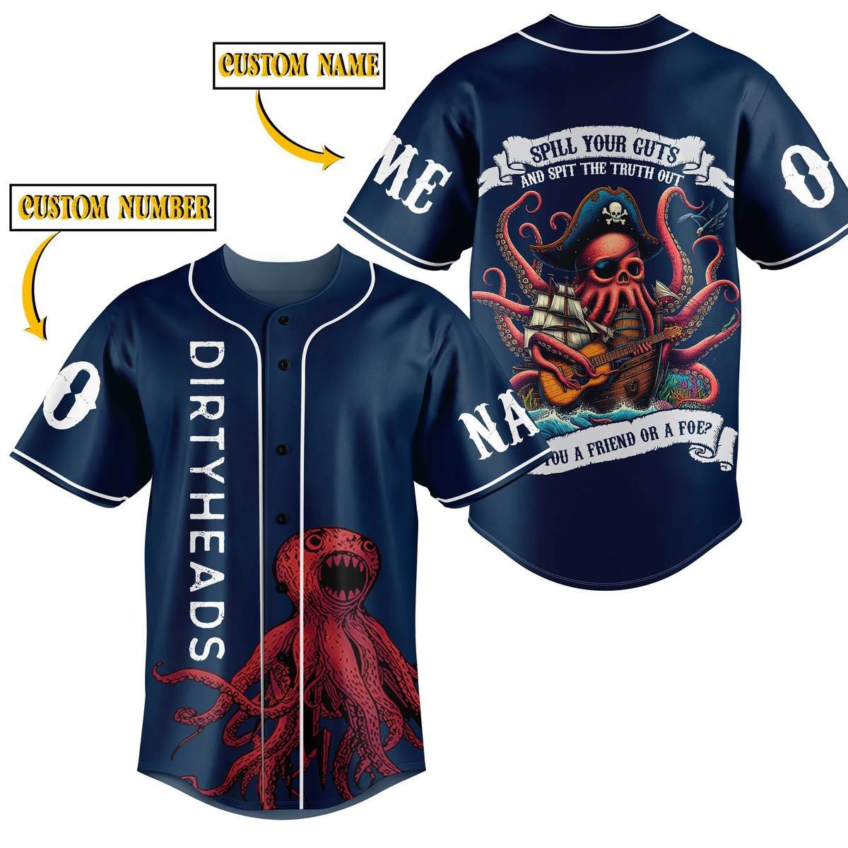 Dirty Heads Baseball Jersey For Fans