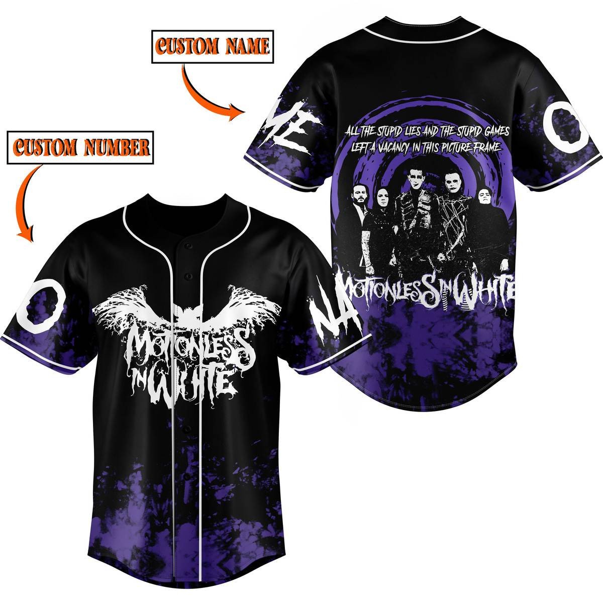 Motionless In White Baseball Jersey For Fans