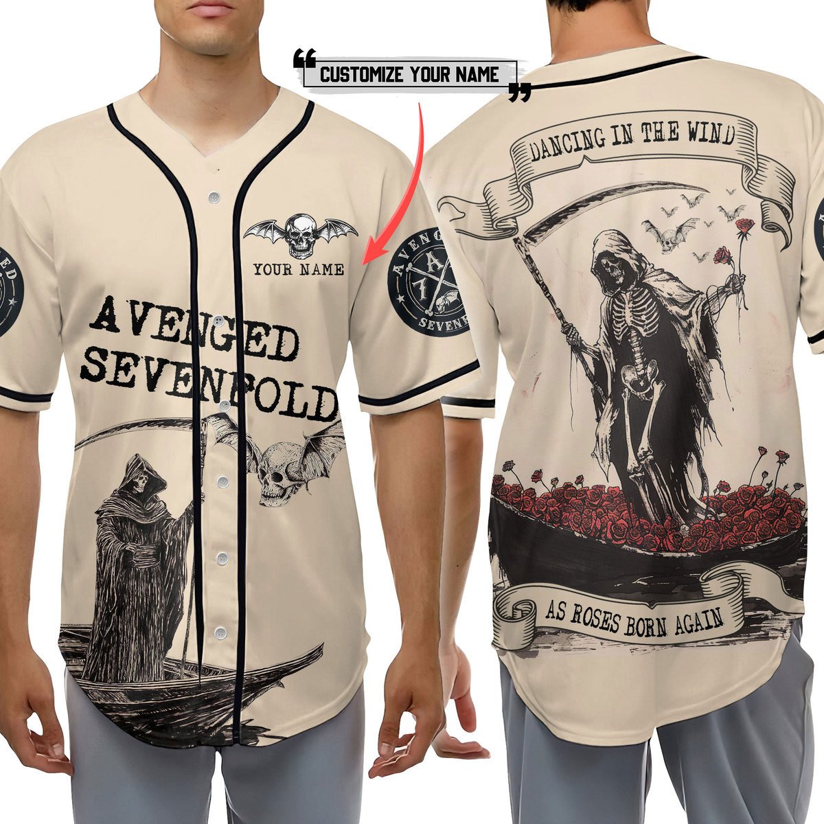Avenged Sevenfold Baseball Jersey For Fans