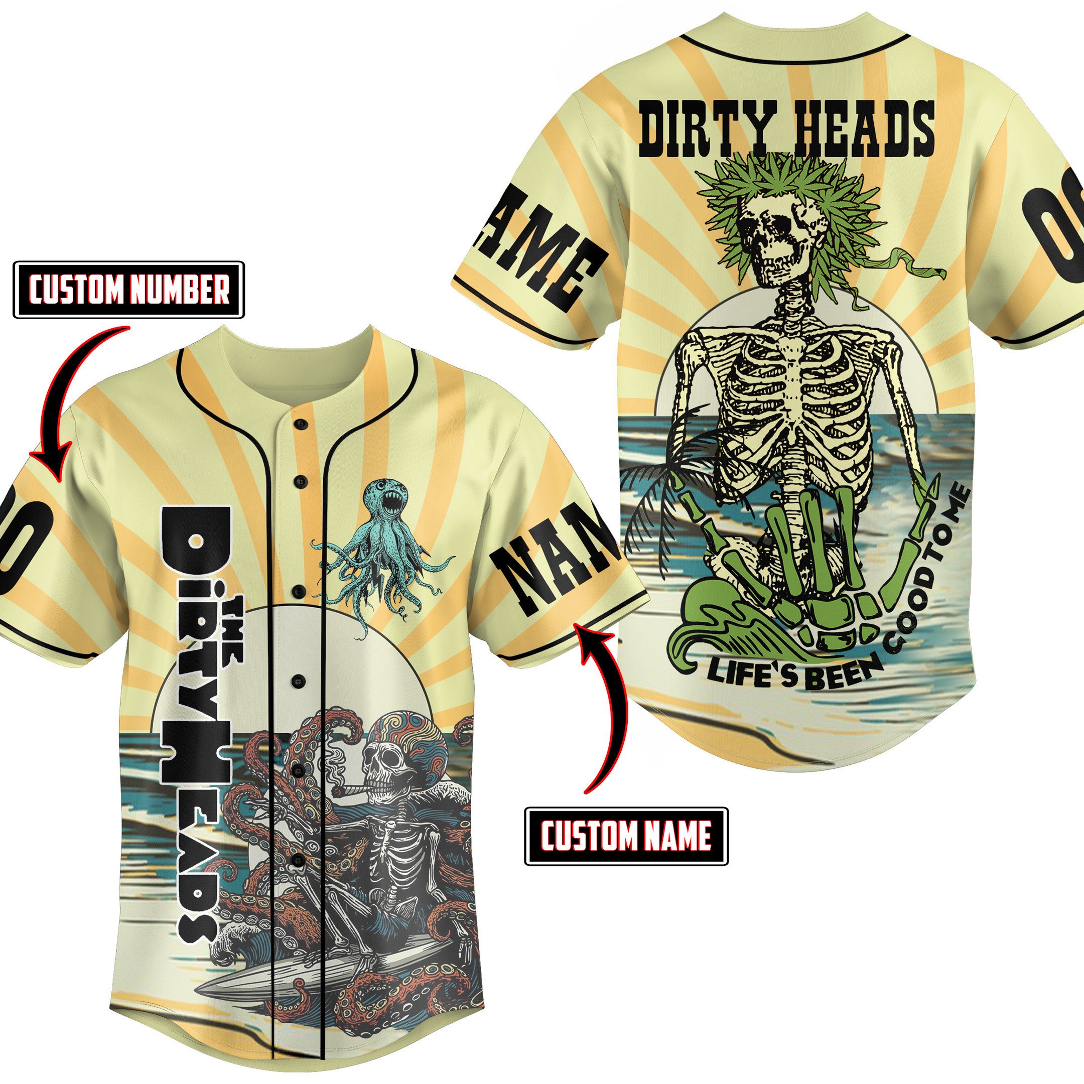 Dirty Heads Baseball Jersey For Fans