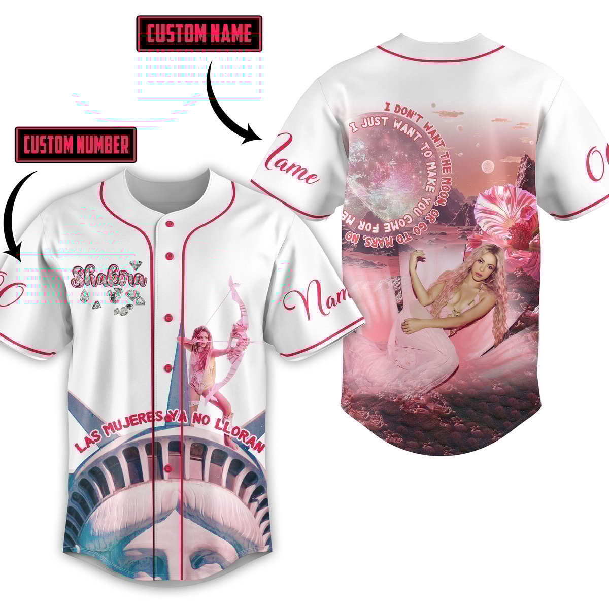 Shakira Baseball Jersey For Fans