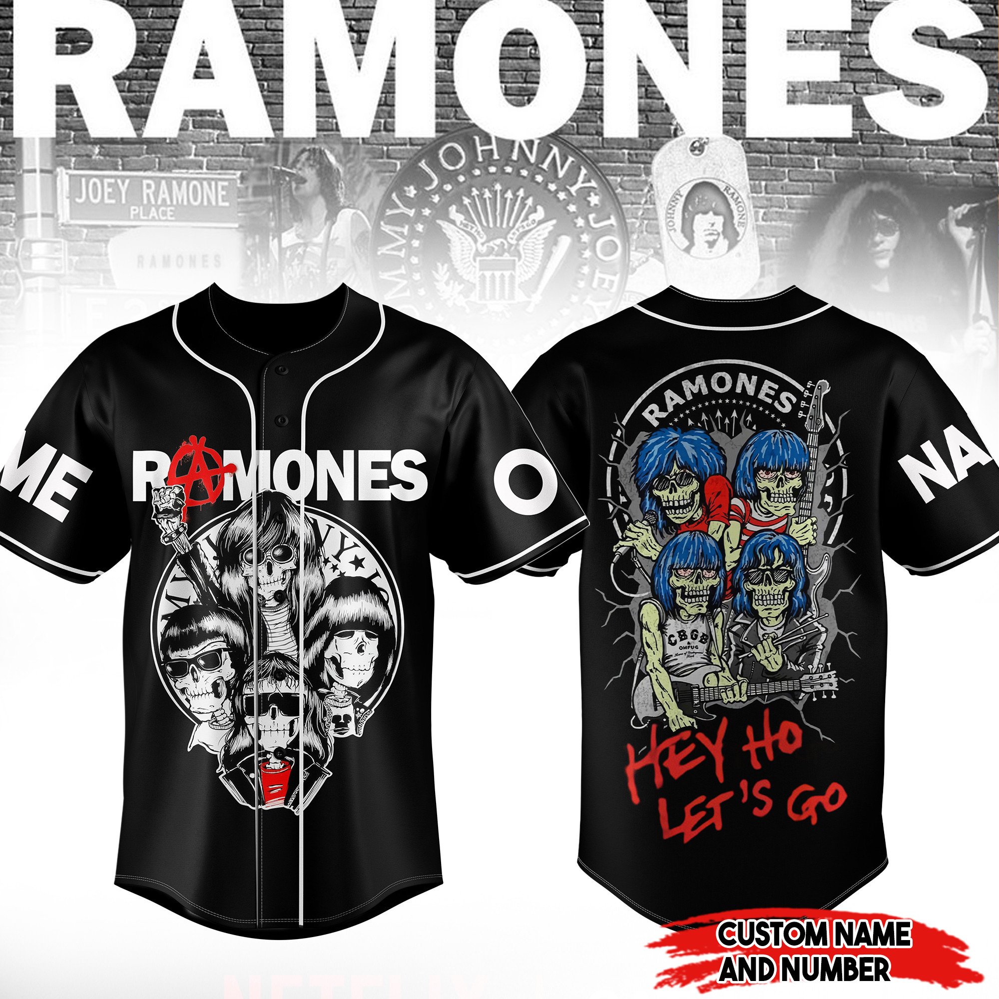 Ramones Baseball Jersey For Fans