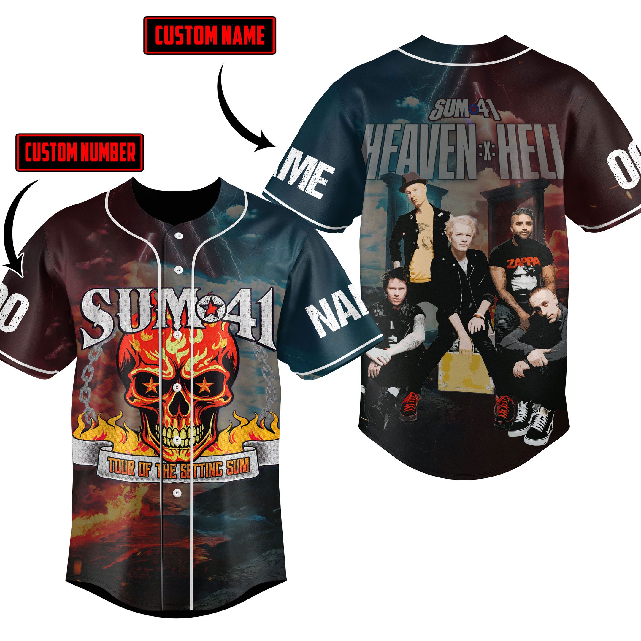 Heaven X Hell Baseball Jersey For Fans